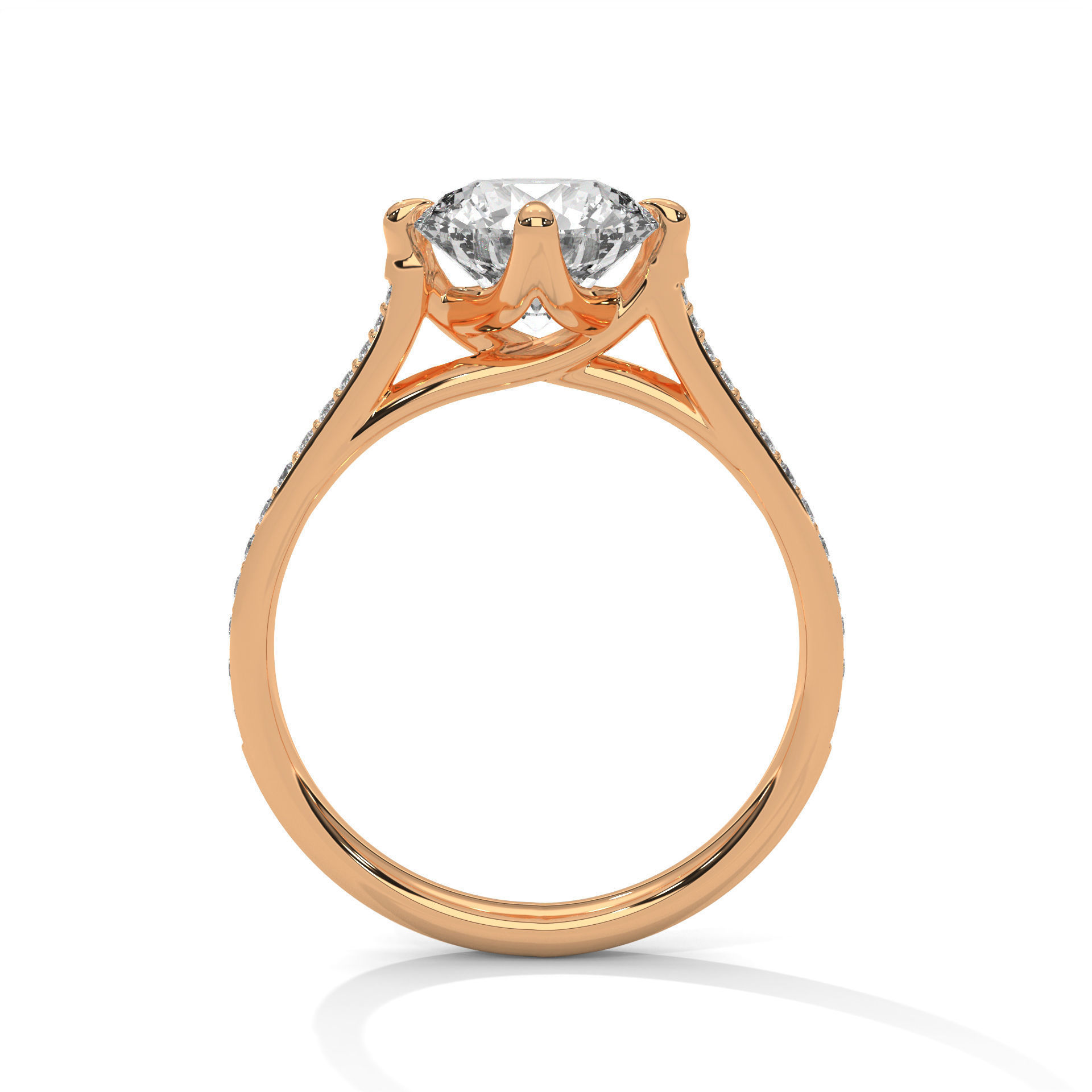 Solitaire ring with 360 view animation 3D print model_7
