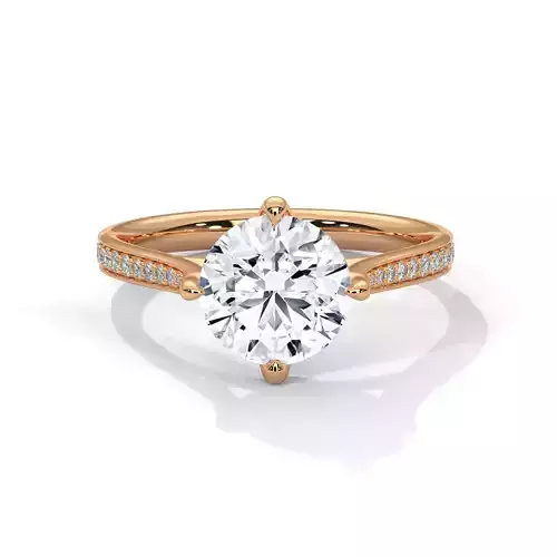 Solitaire ring with 360 view animation