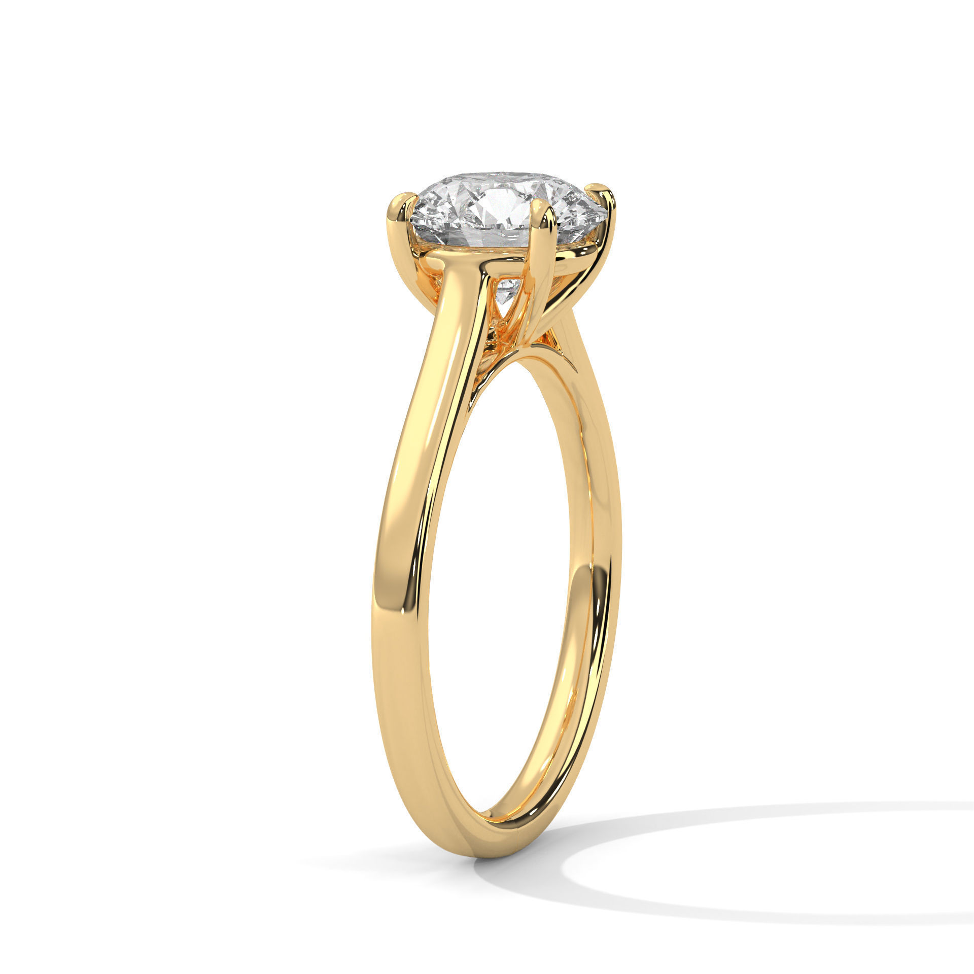Mono Solitaire ring with 360 view animation 3D print model_5