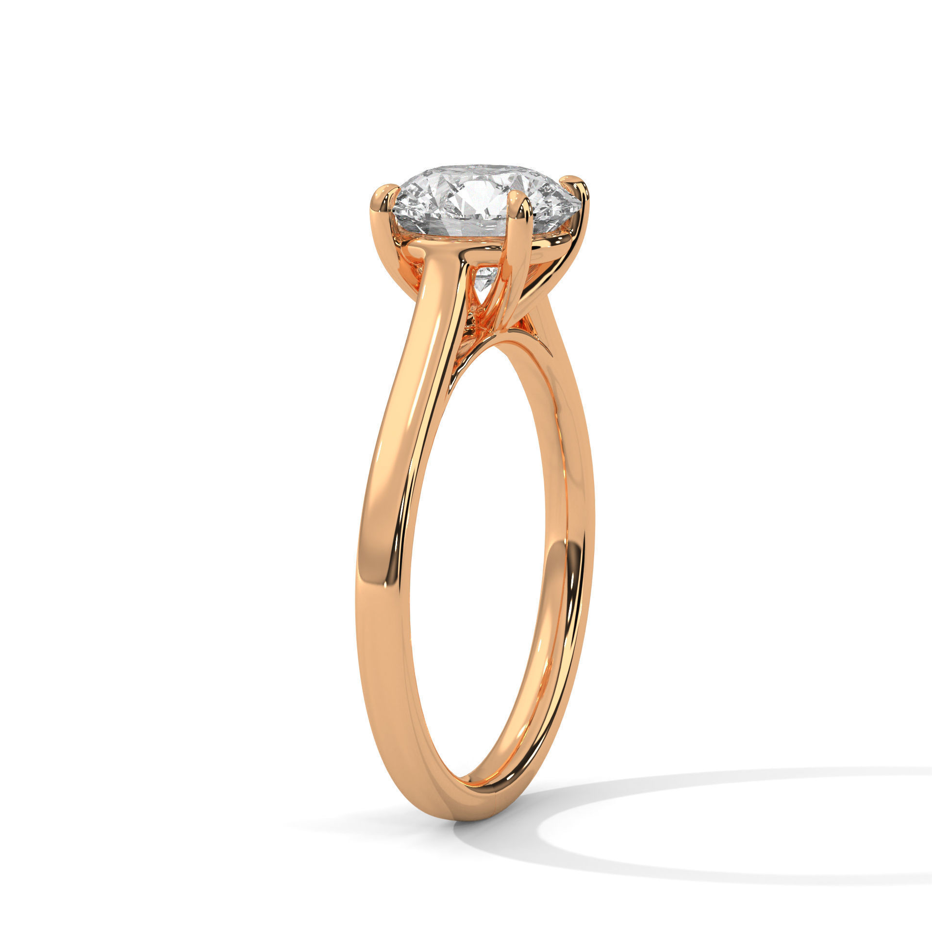 Mono Solitaire ring with 360 view animation 3D print model_4
