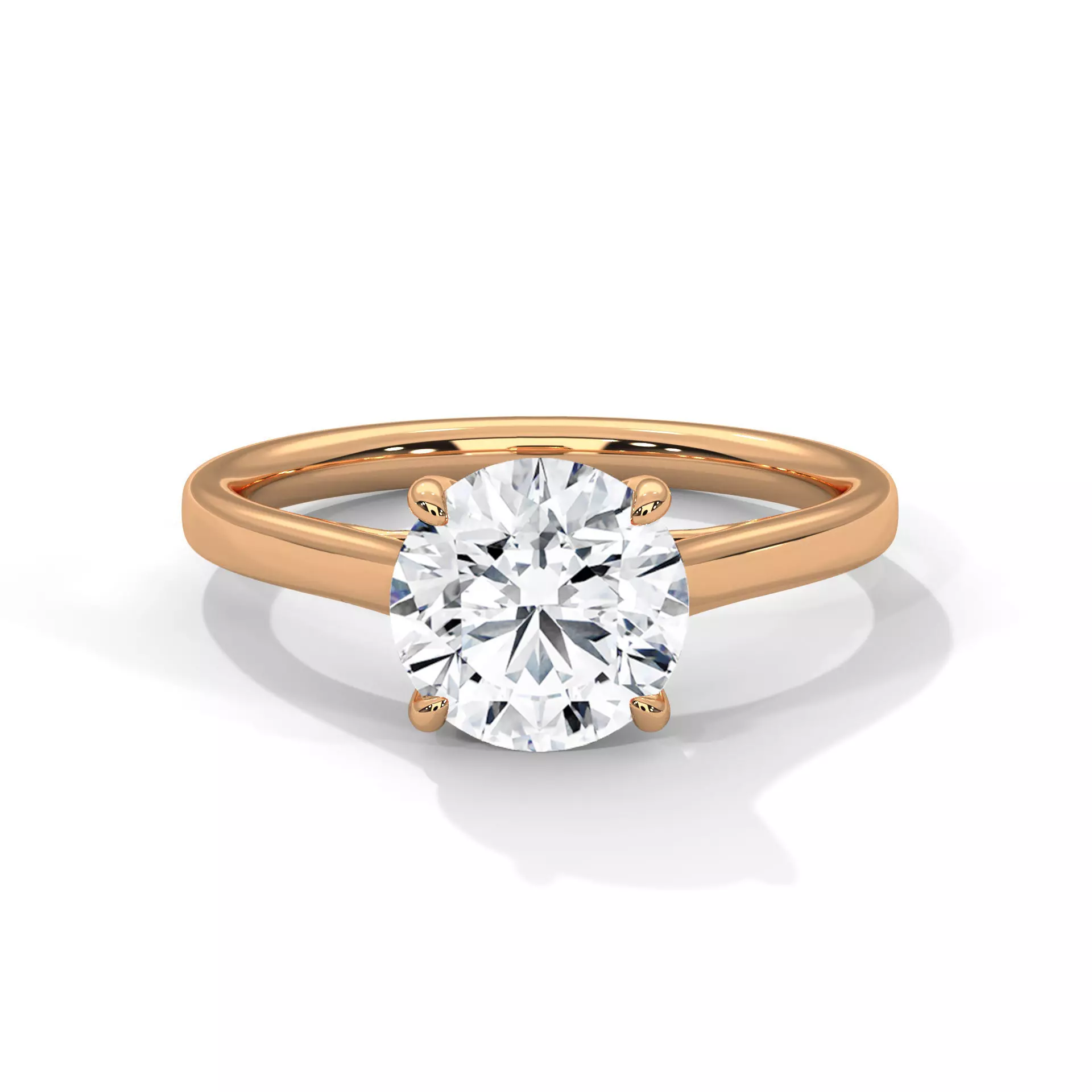 Mono Solitaire ring with 360 view animation 3D print model_0