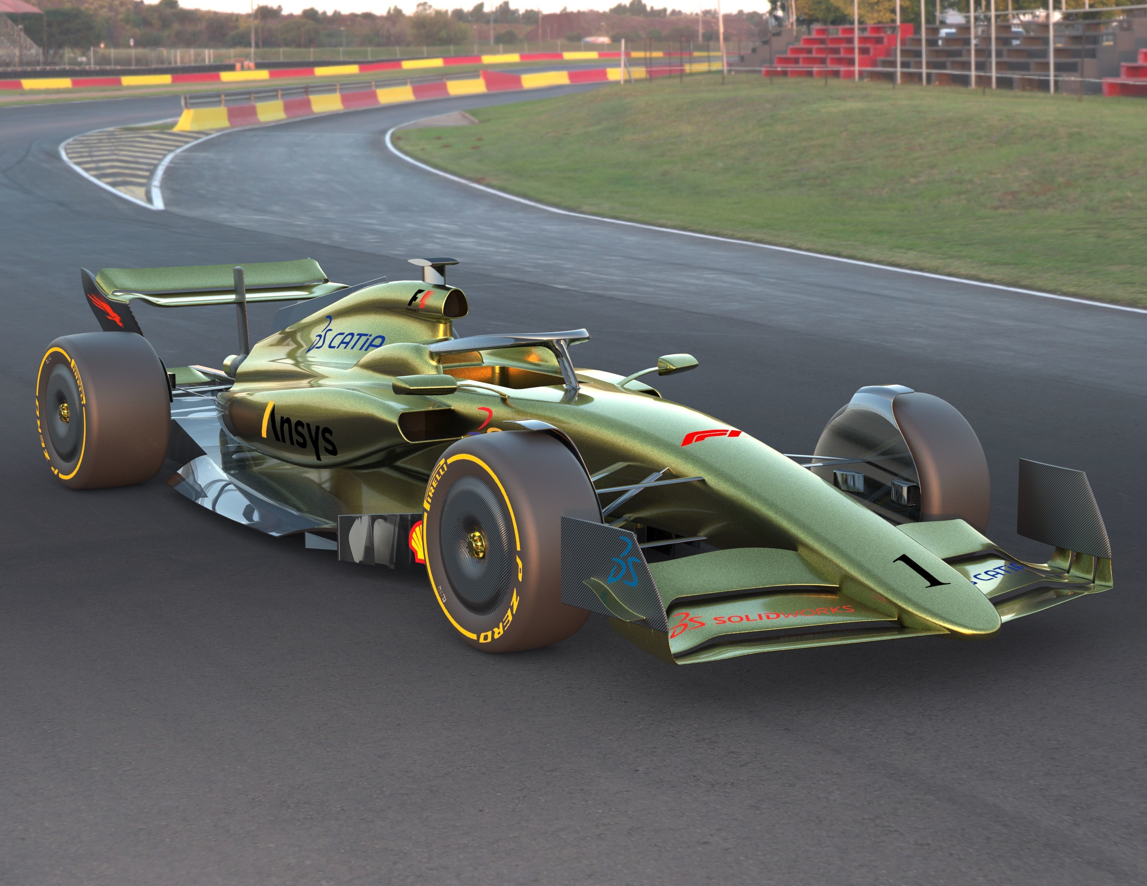 Formula 1 2022 and 2023 Concept Car Design 3D model_4