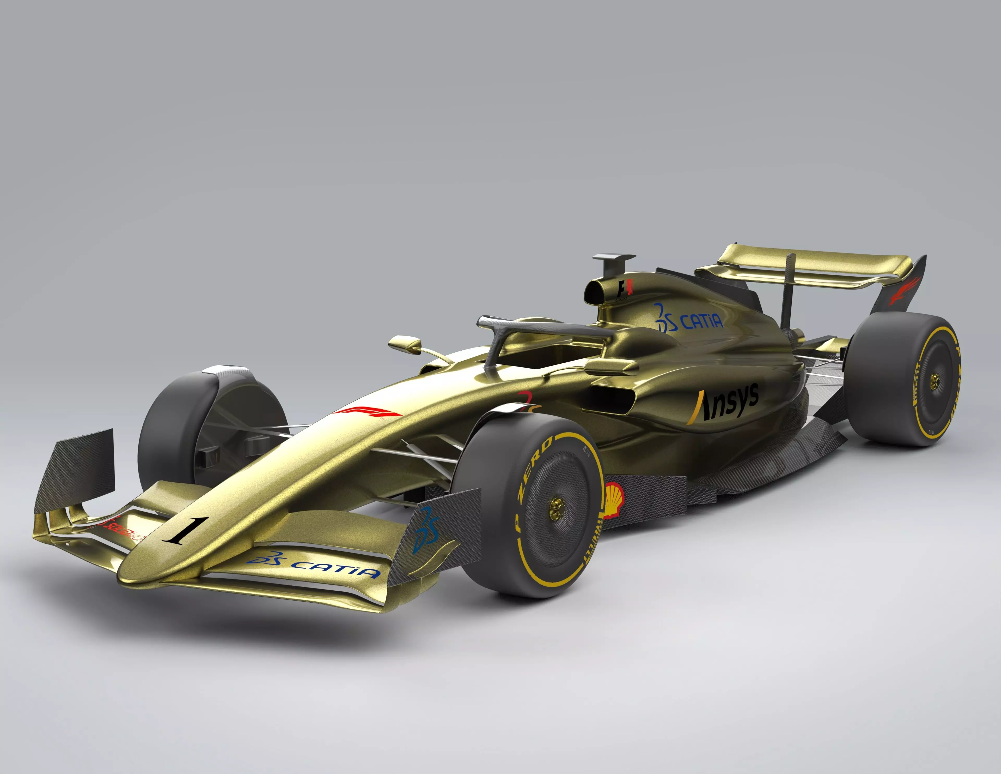 Formula 1 2022 and 2023 Concept Car Design 3D model_0