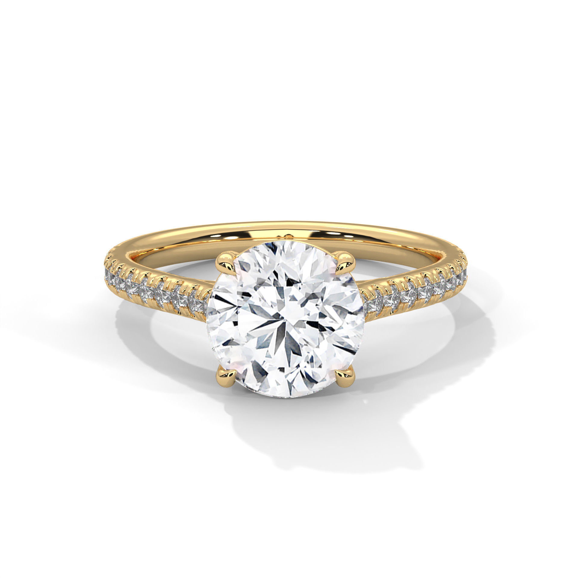 Solitaire ring with 360 view animation 3D print model_1