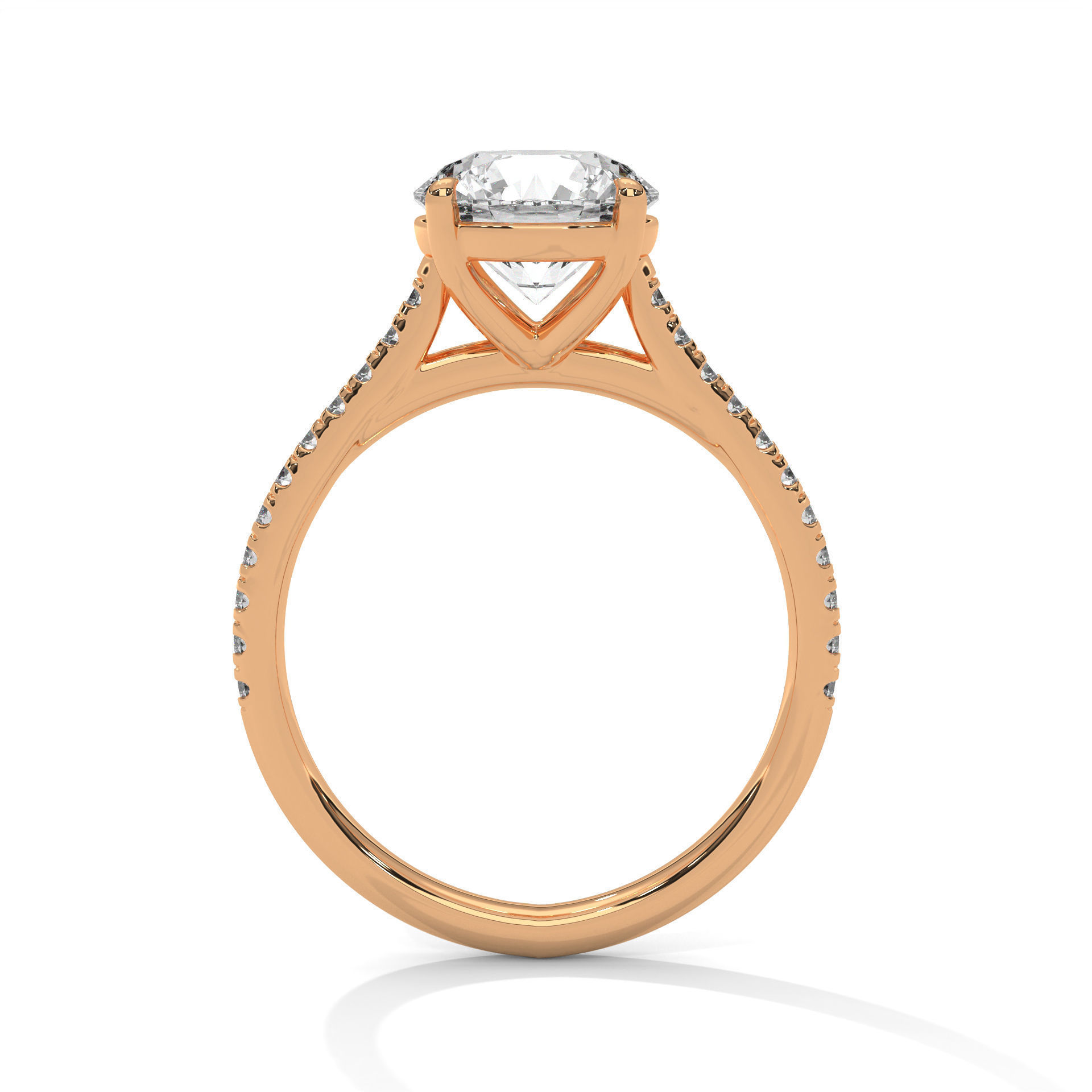 Solitaire ring with 360 view animation 3D print model_7