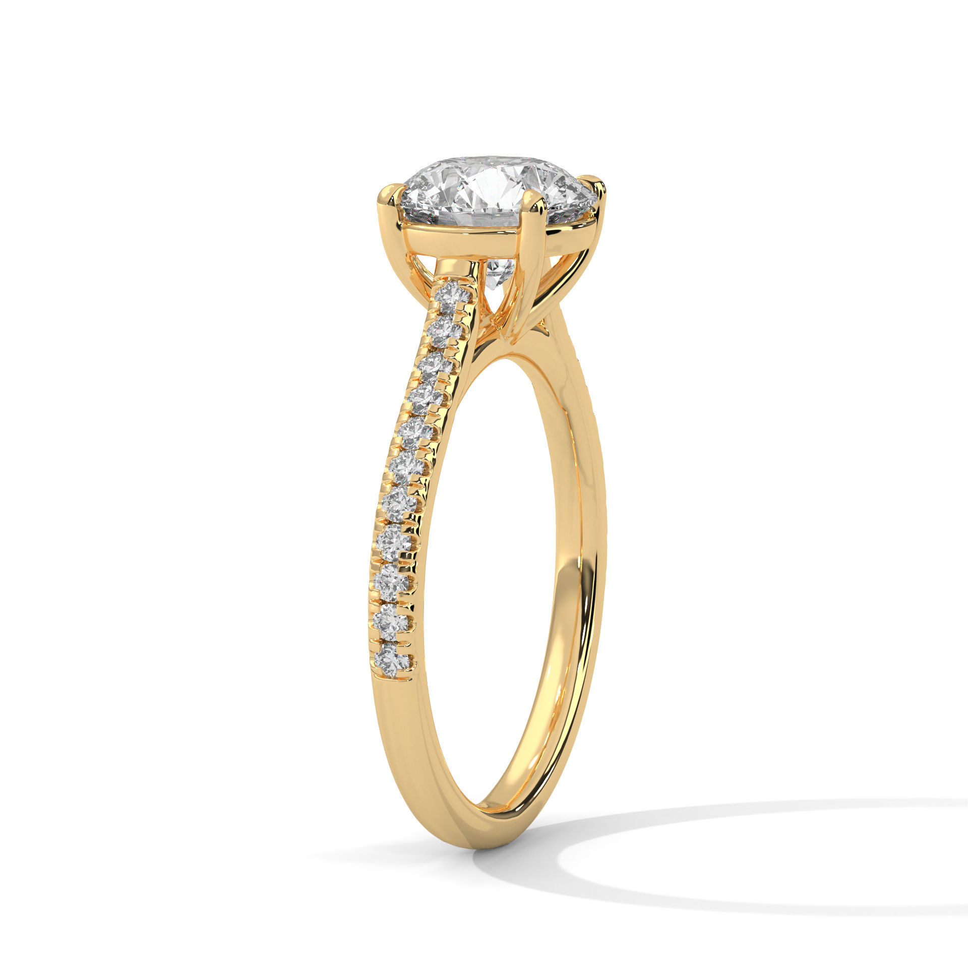 Solitaire ring with 360 view animation 3D print model_5
