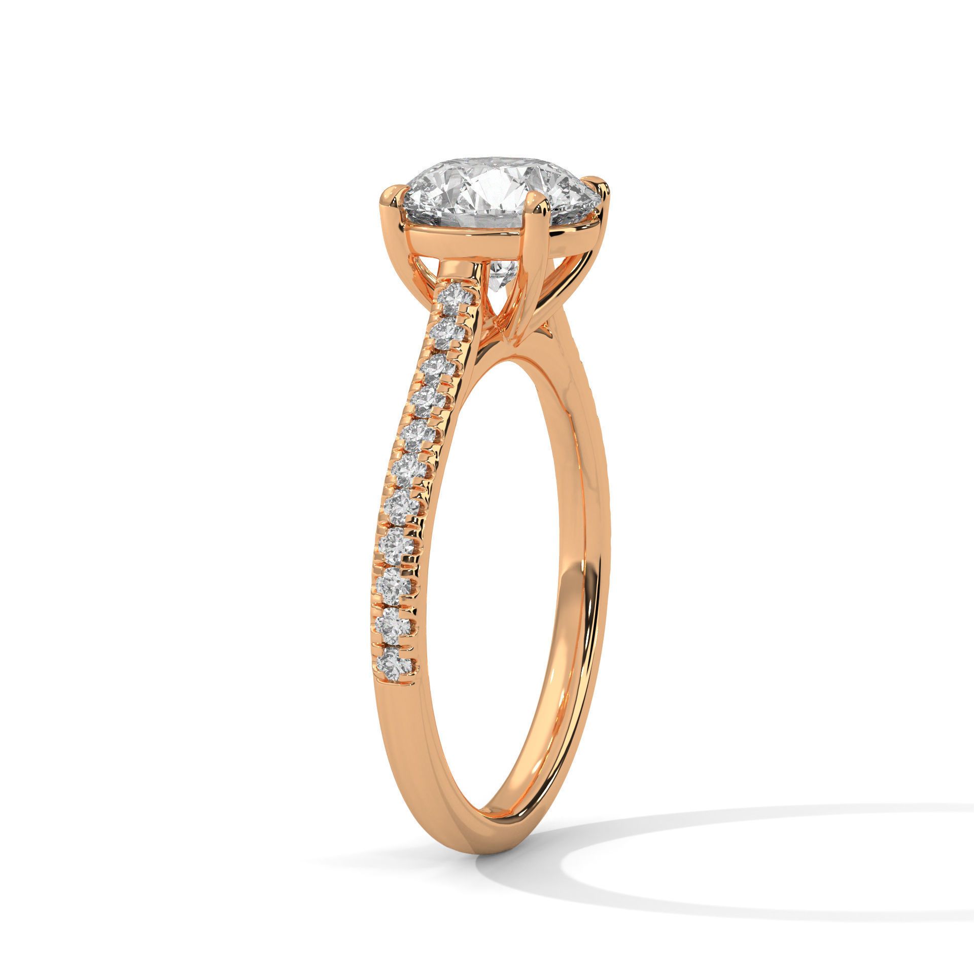 Solitaire ring with 360 view animation 3D print model_4