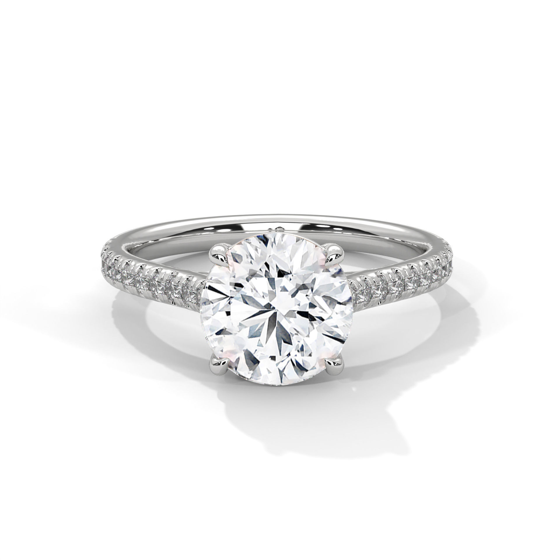 Solitaire ring with 360 view animation 3D print model_2
