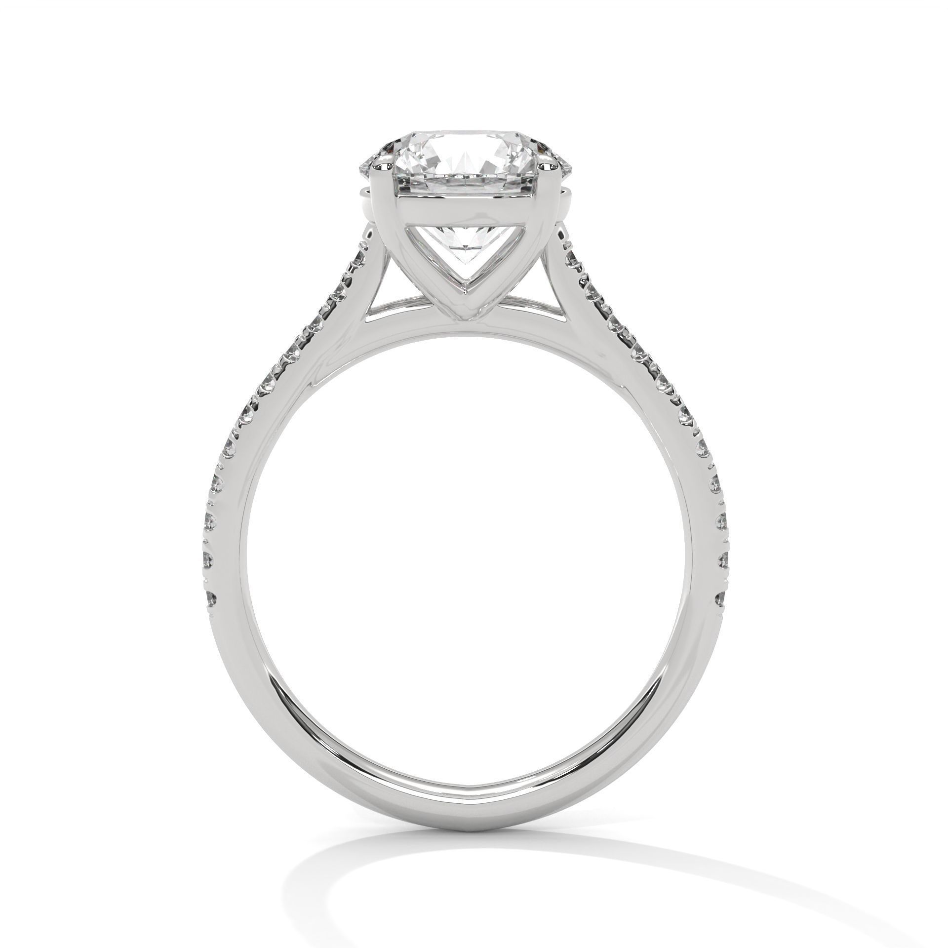 Solitaire ring with 360 view animation 3D print model_9