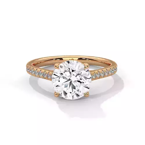 Solitaire ring with 360 view animation