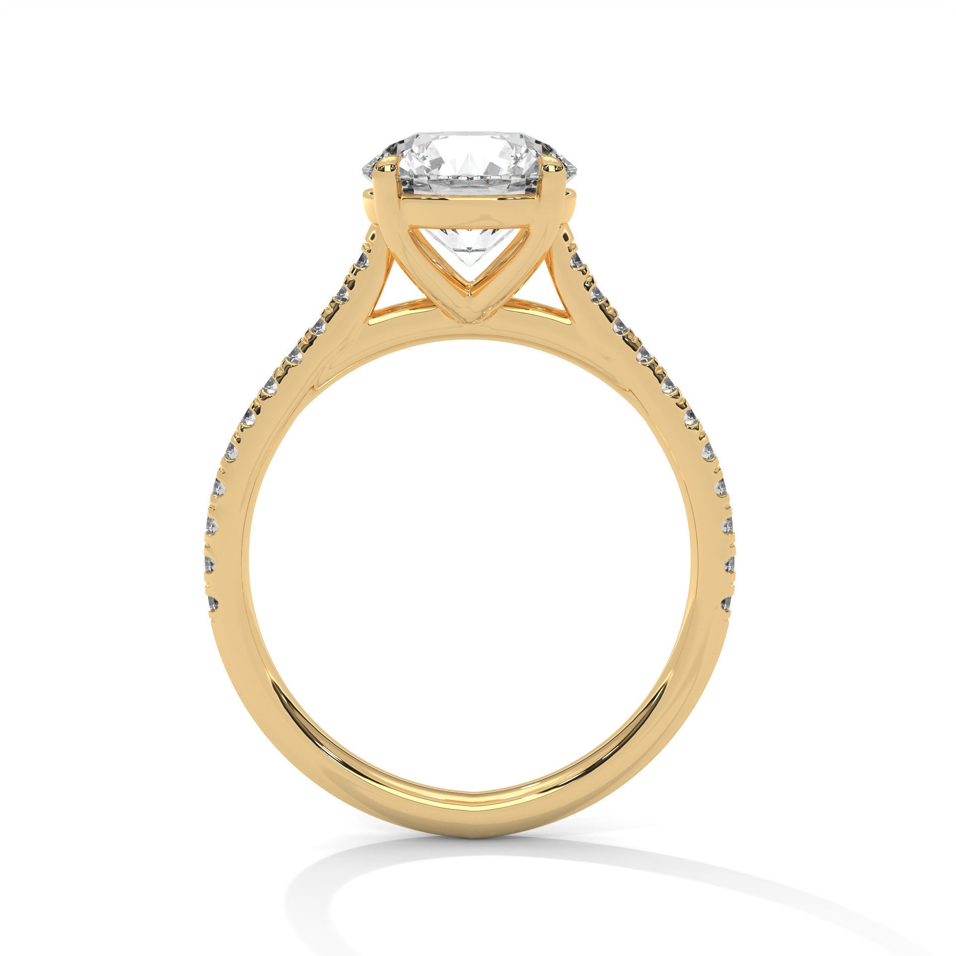 Solitaire ring with 360 view animation 3D print model_8