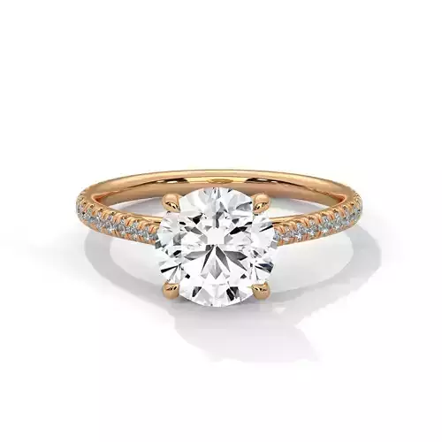 Solitaire ring with 360 view animation