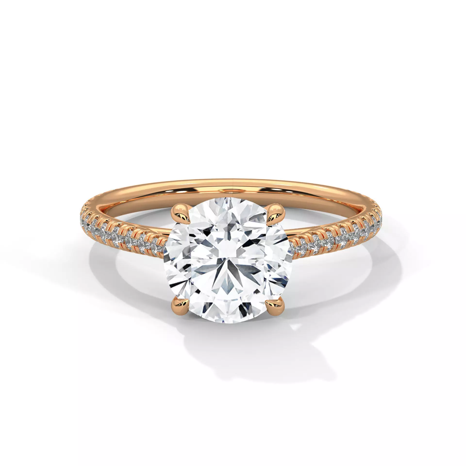 Solitaire ring with 360 view animation 3D print model_0
