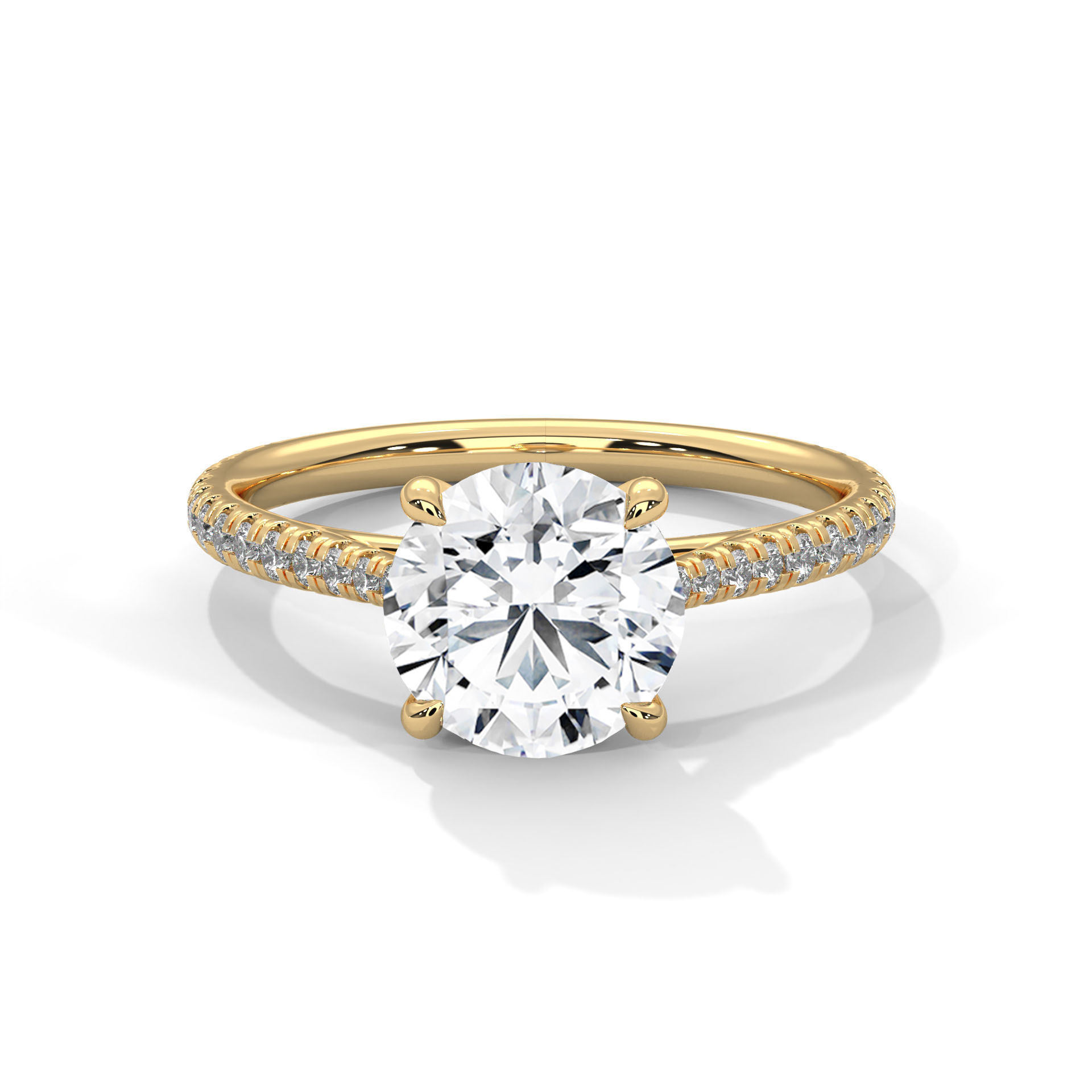 Solitaire ring with 360 view animation 3D print model_1