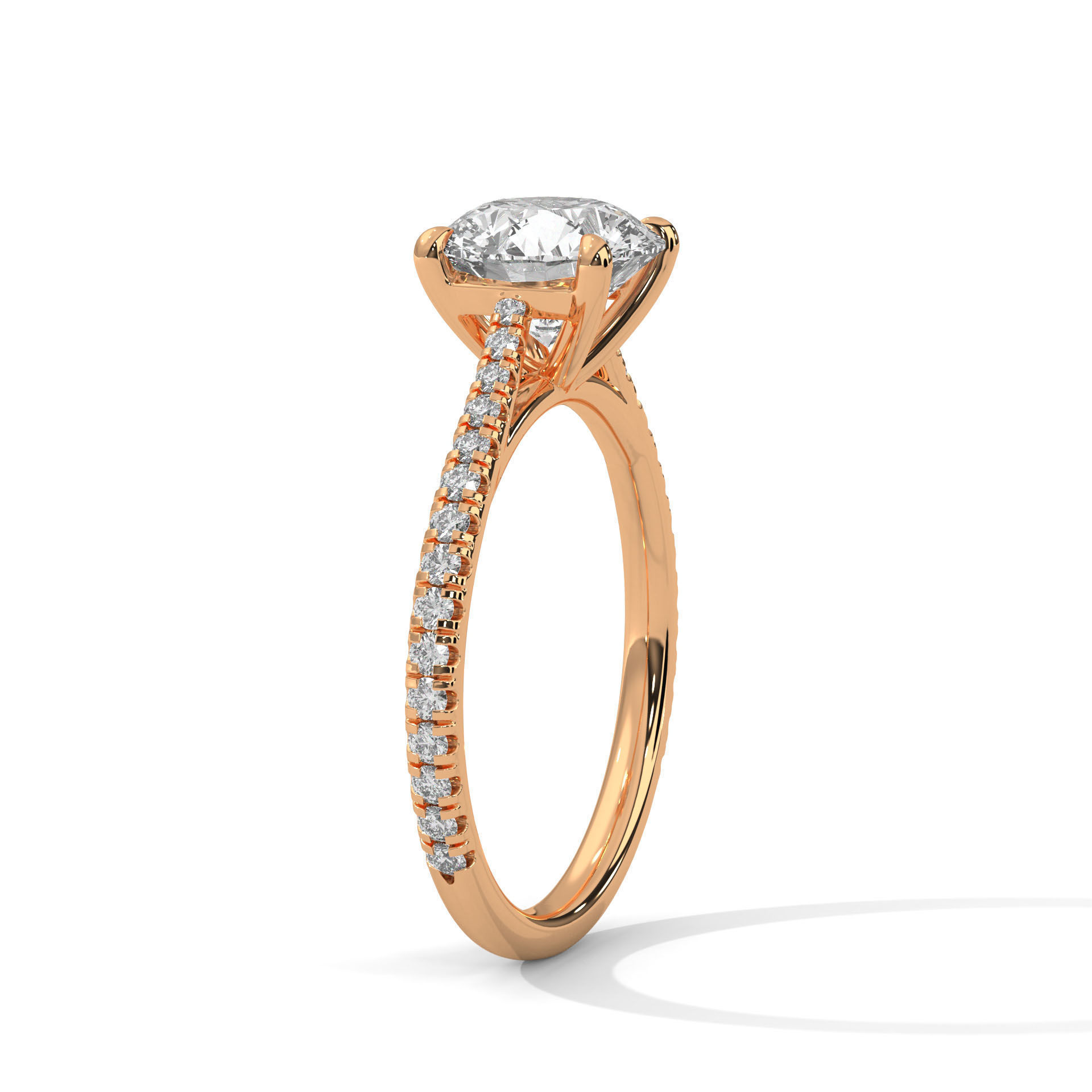 Solitaire ring with 360 view animation 3D print model_5