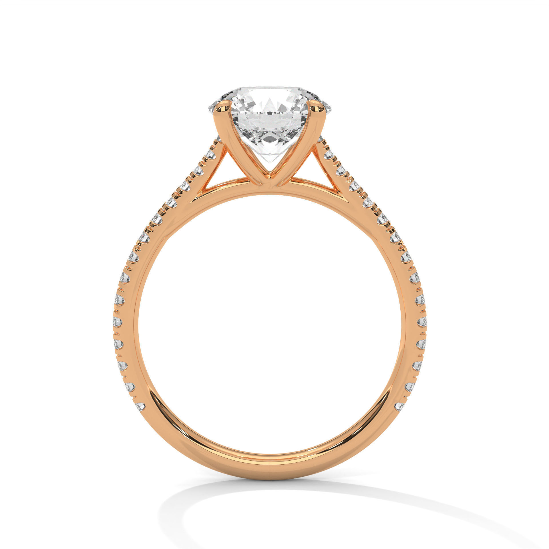 Solitaire ring with 360 view animation 3D print model_3