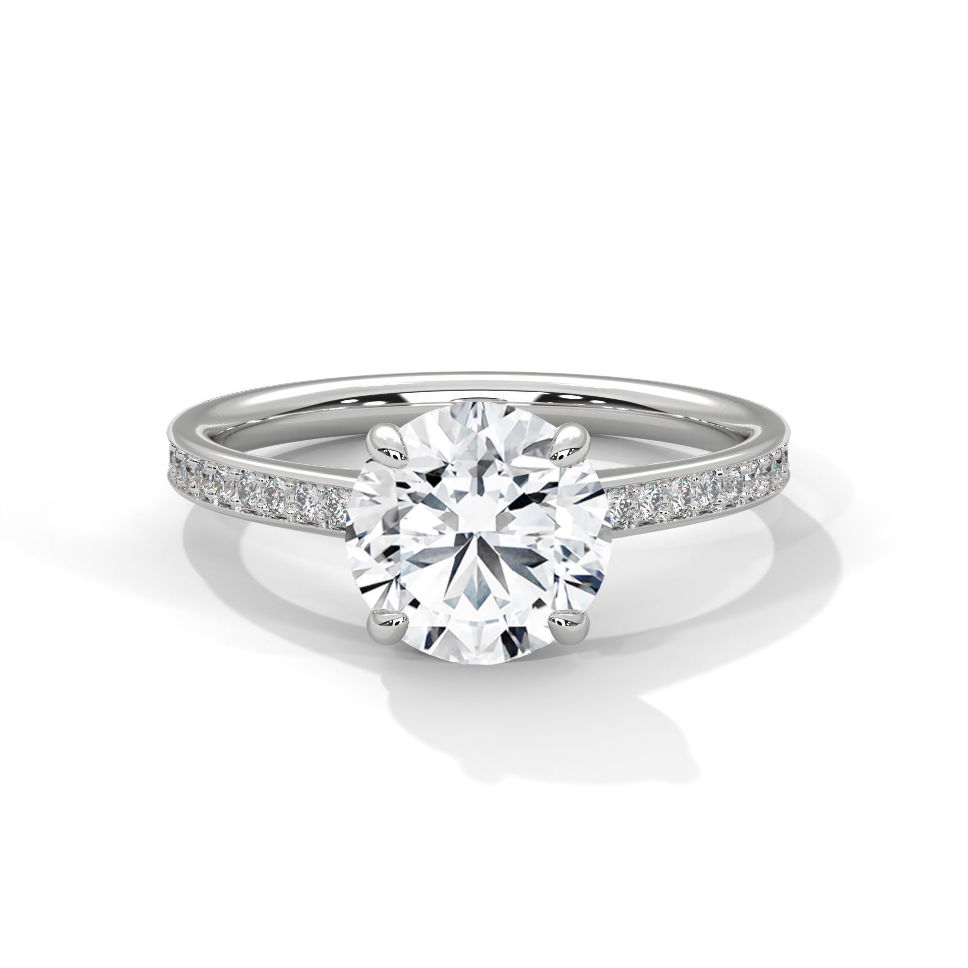 Solitaire ring with 360 view animation 3D print model_1