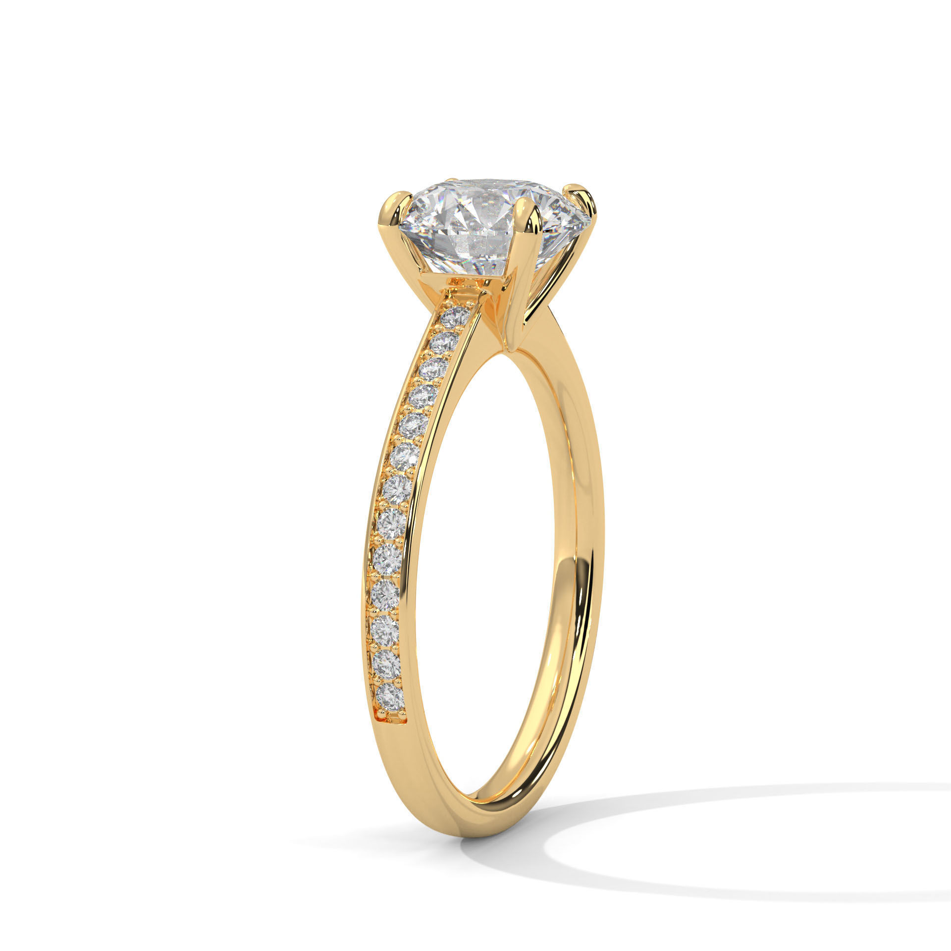 Solitaire ring with 360 view animation 3D print model_5