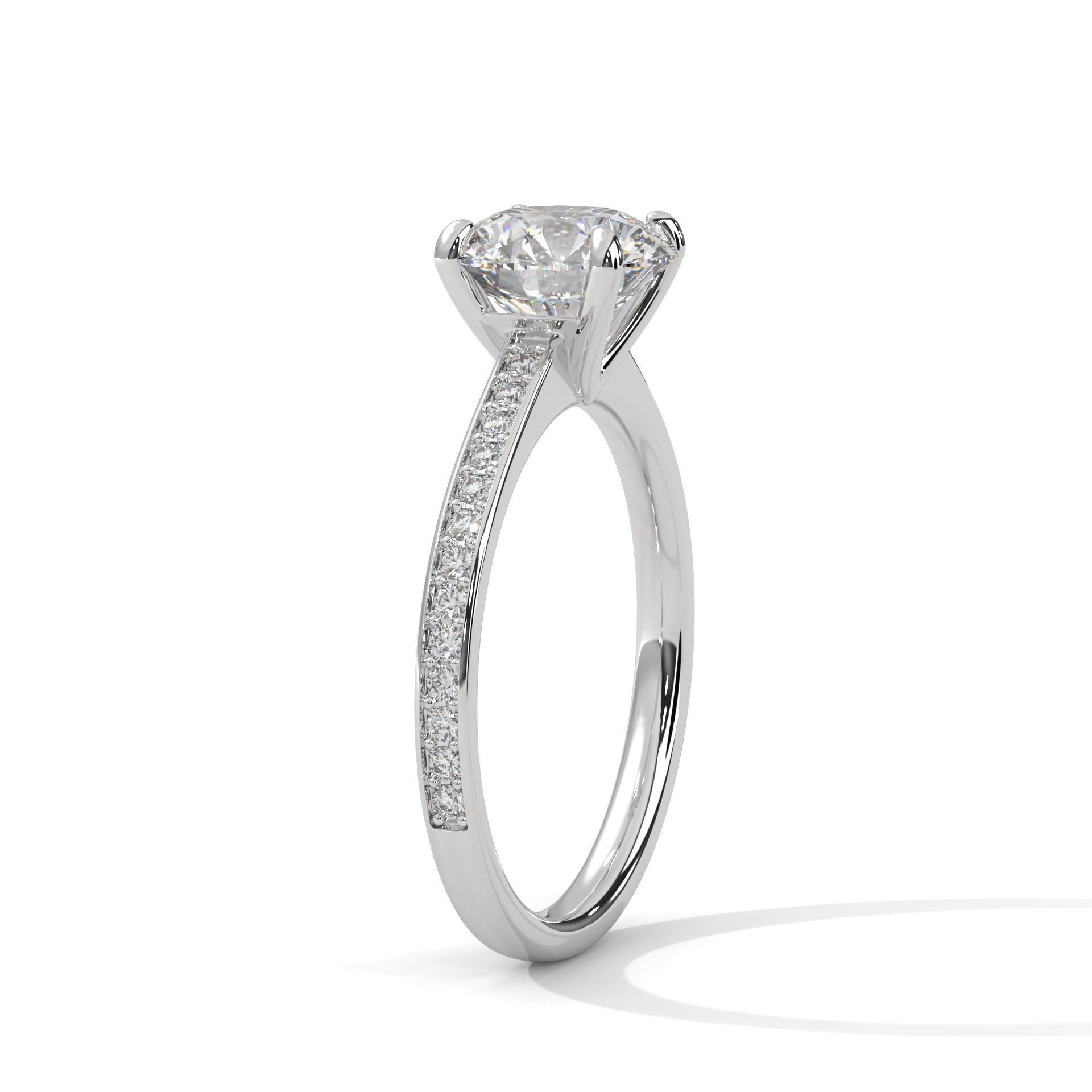 Solitaire ring with 360 view animation 3D print model_7