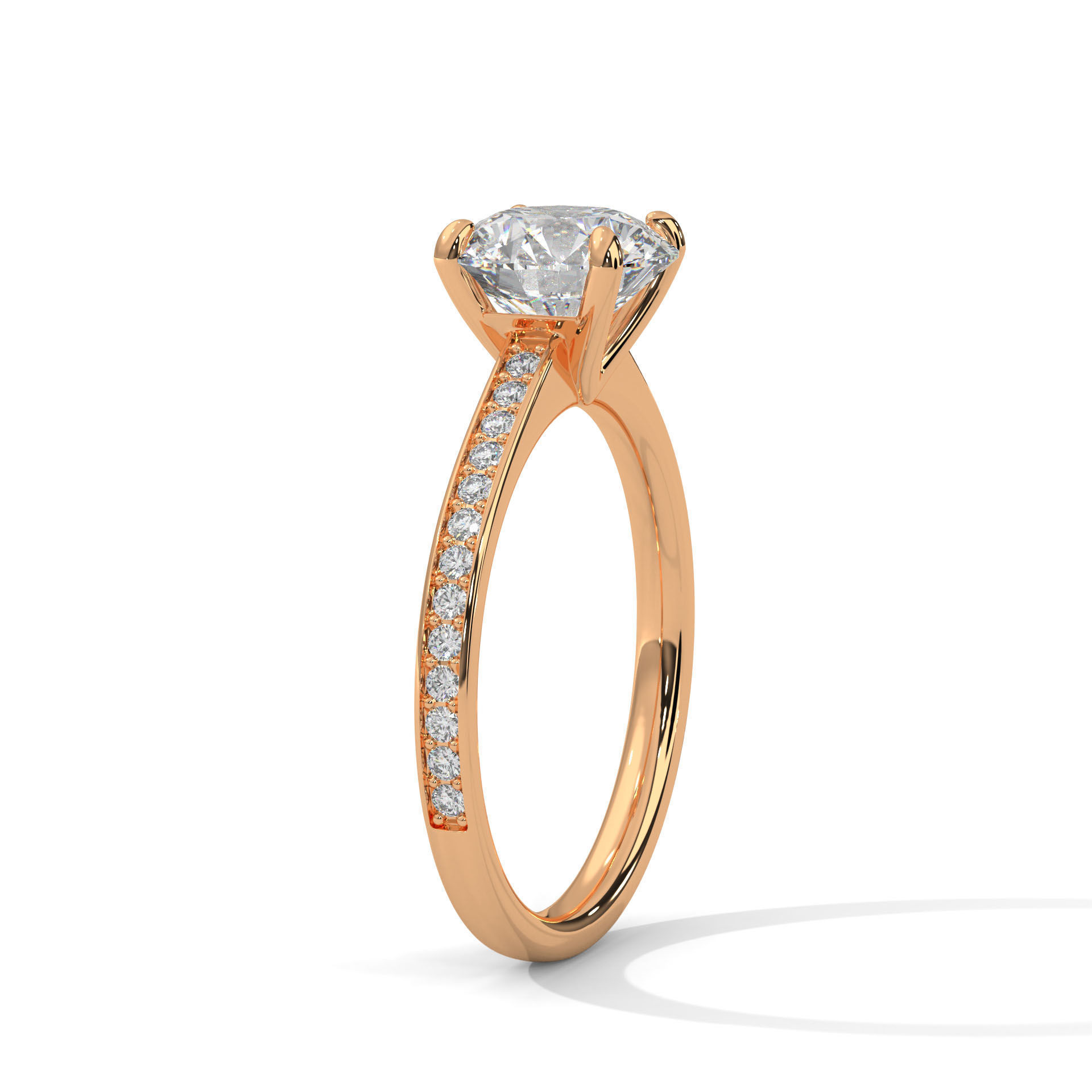 Solitaire ring with 360 view animation 3D print model_6