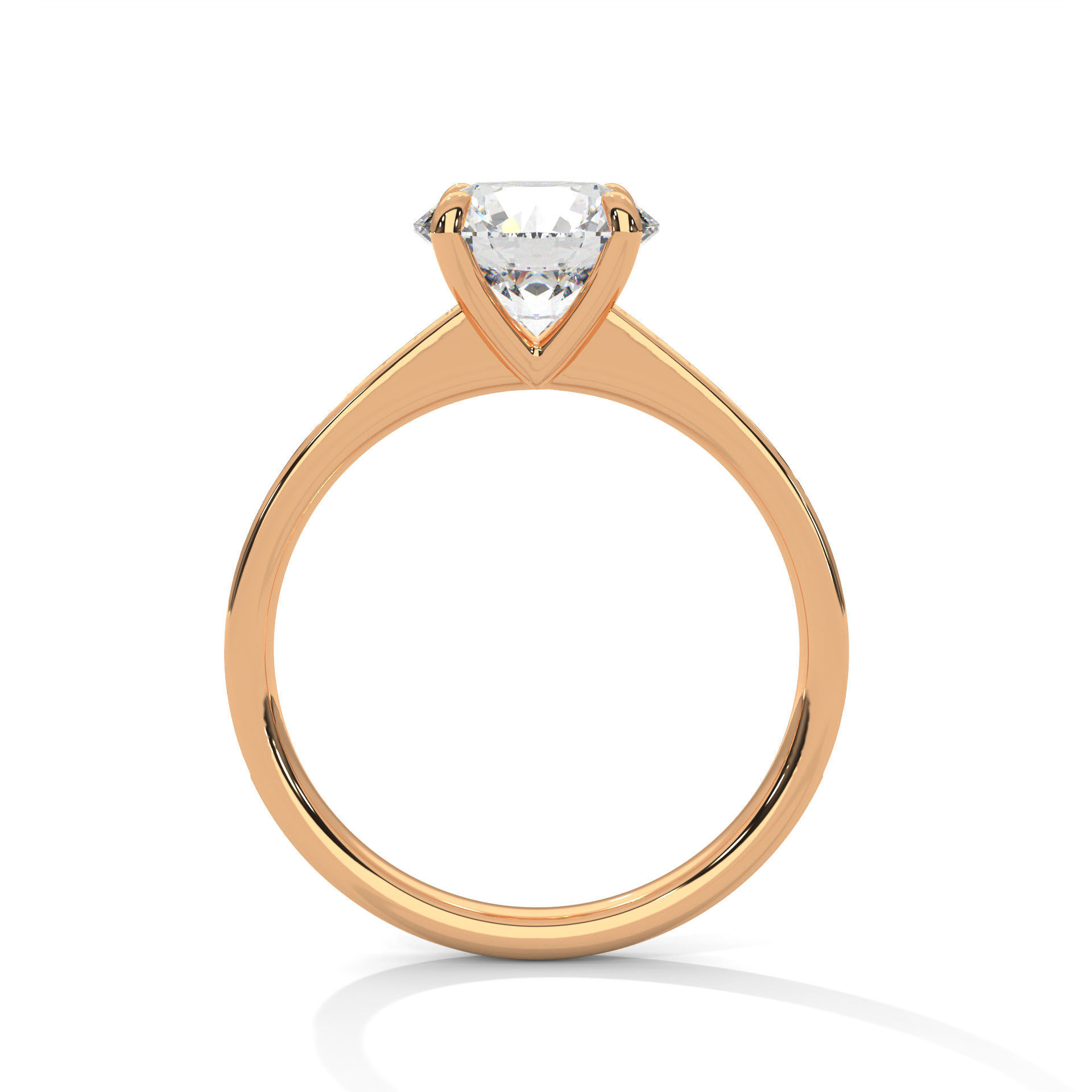 Solitaire ring with 360 view animation 3D print model_3