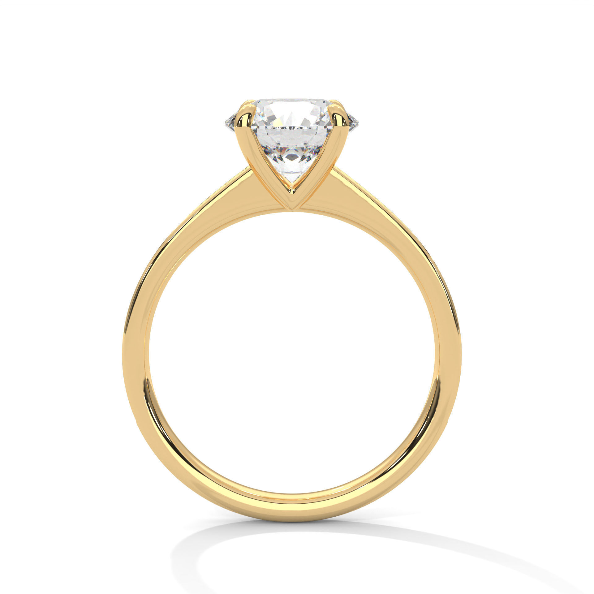 Solitaire ring with 360 view animation 3D print model_4