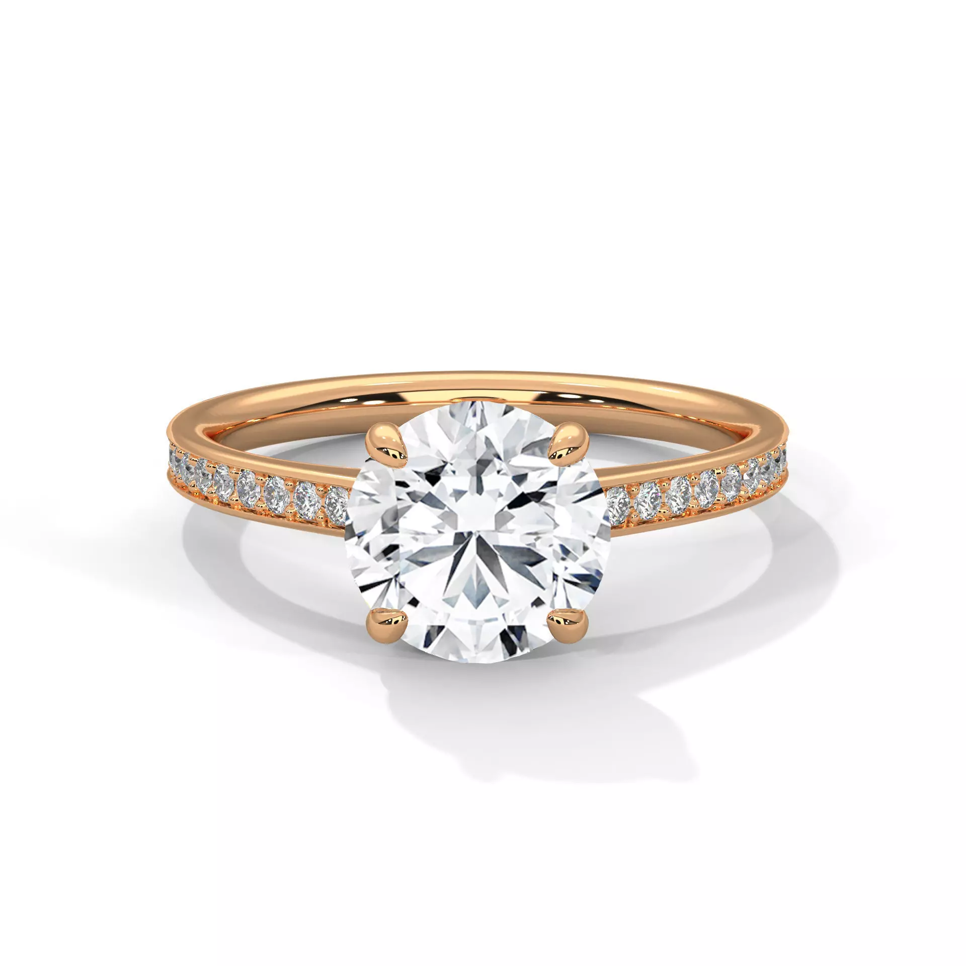 Solitaire ring with 360 view animation 3D print model_0