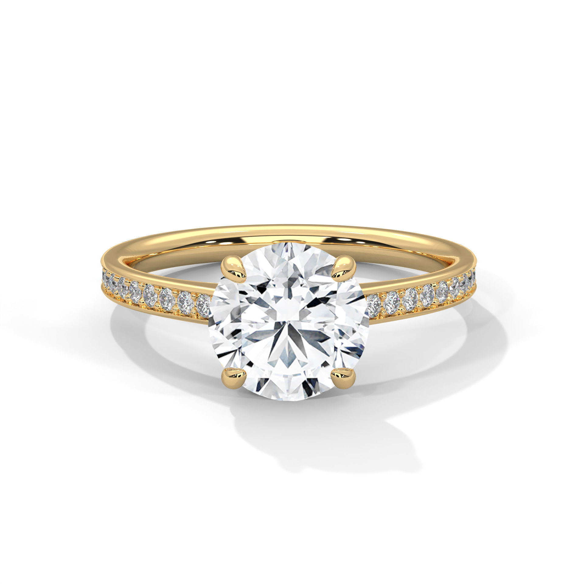 Solitaire ring with 360 view animation 3D print model_2