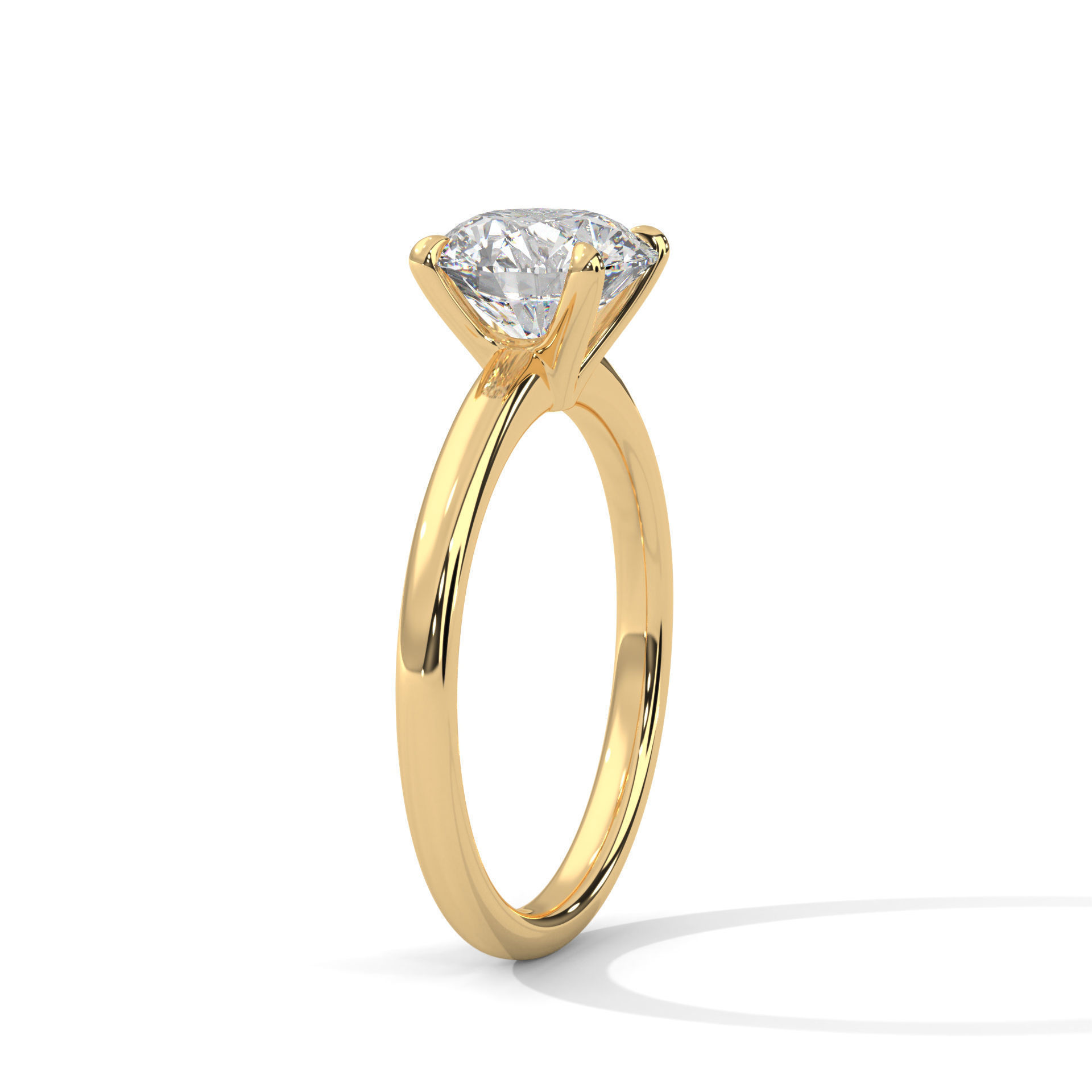 Mono Solitaire ring with 360 view animation 3D print model_4