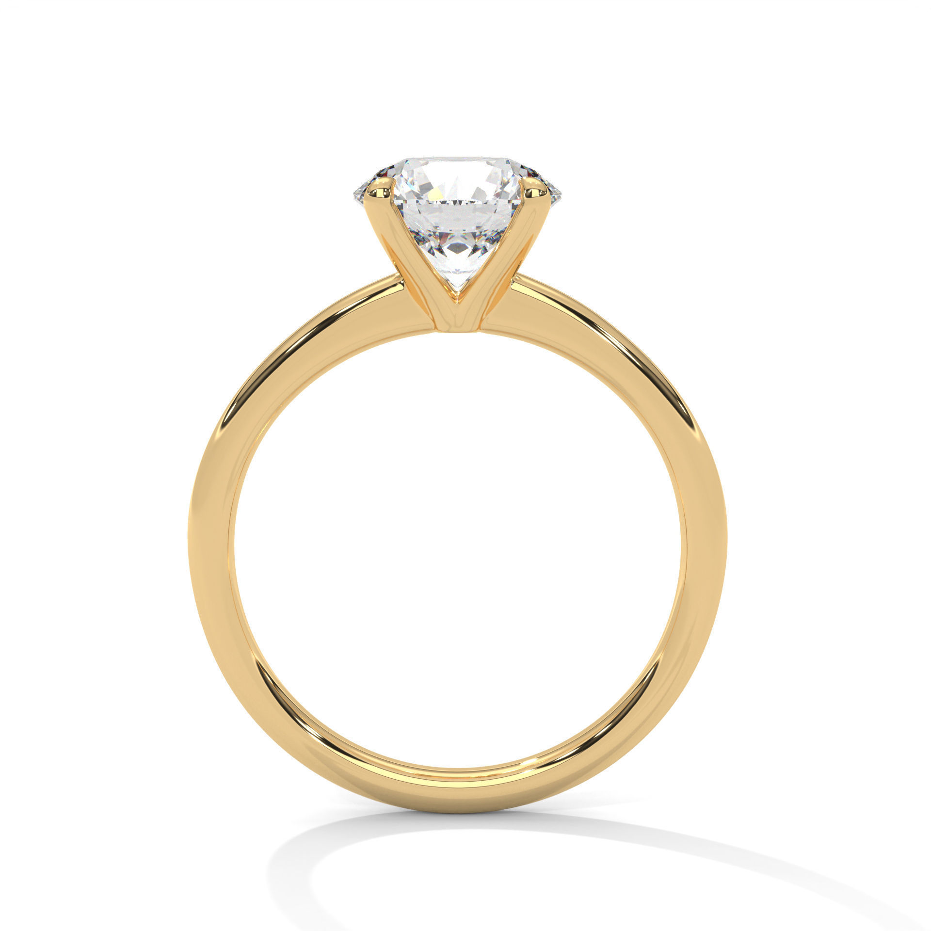 Mono Solitaire ring with 360 view animation 3D print model_7