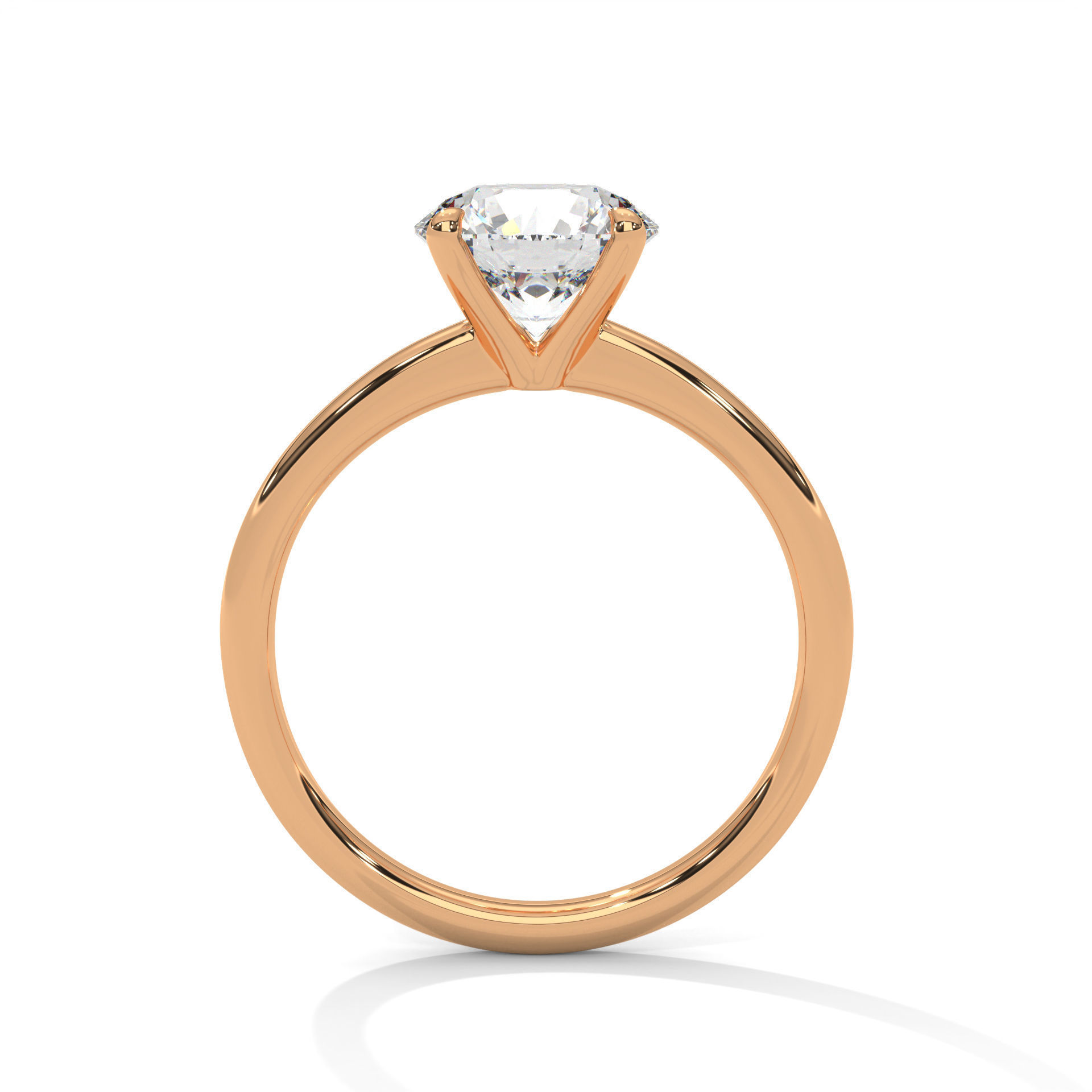 Mono Solitaire ring with 360 view animation 3D print model_8