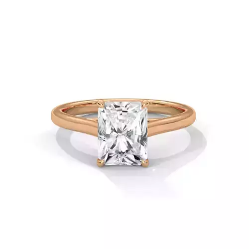 Radiant Mono Solitaire ring with 360 view animation 3D print model