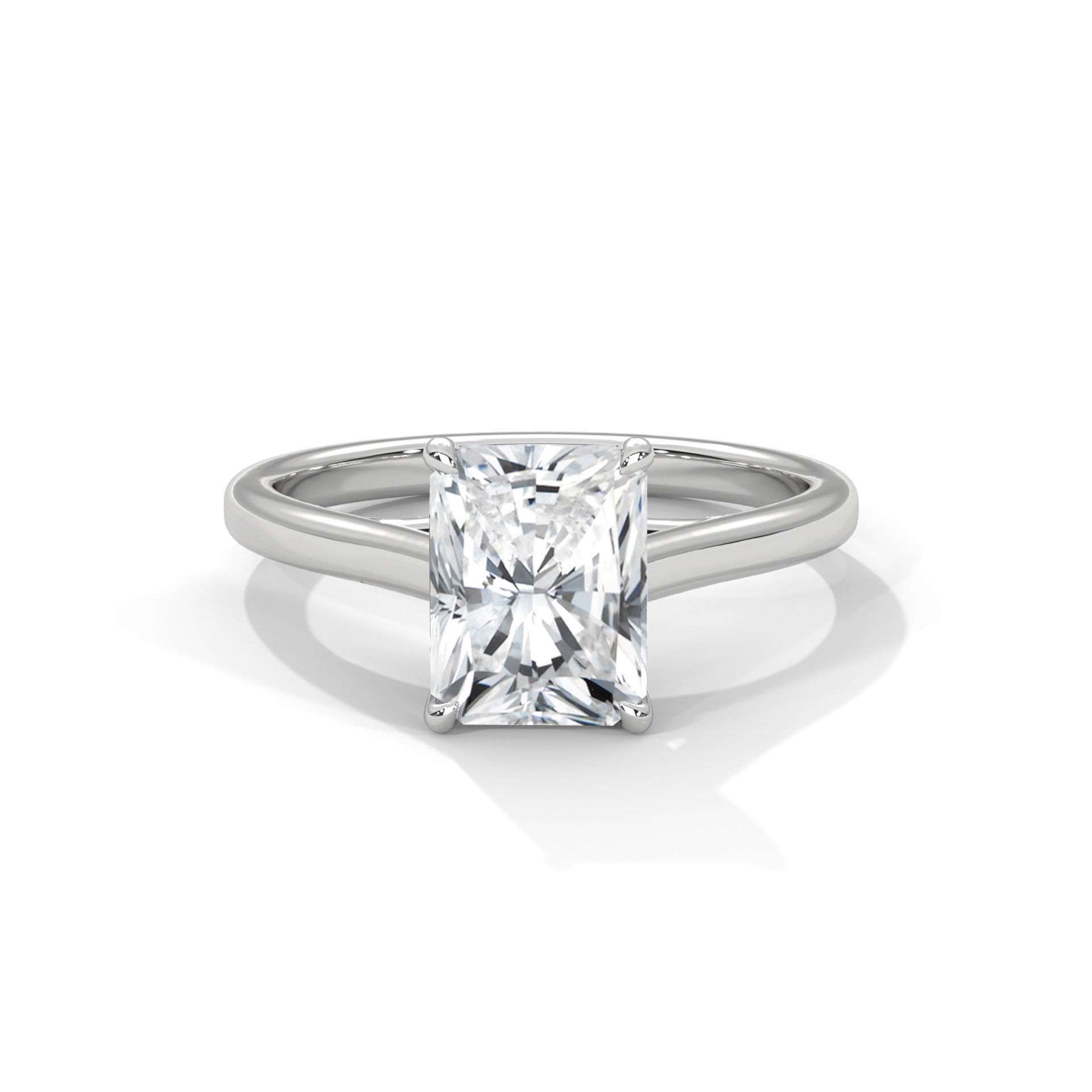 Radiant Mono Solitaire ring with 360 view animation 3D print model_2