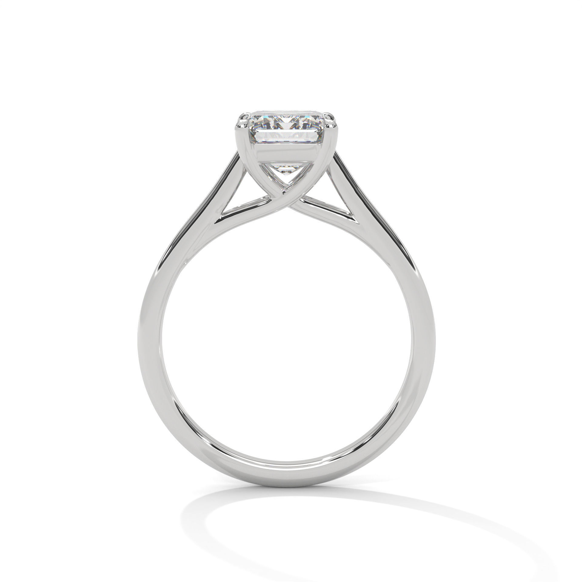 Radiant Mono Solitaire ring with 360 view animation 3D print model_7