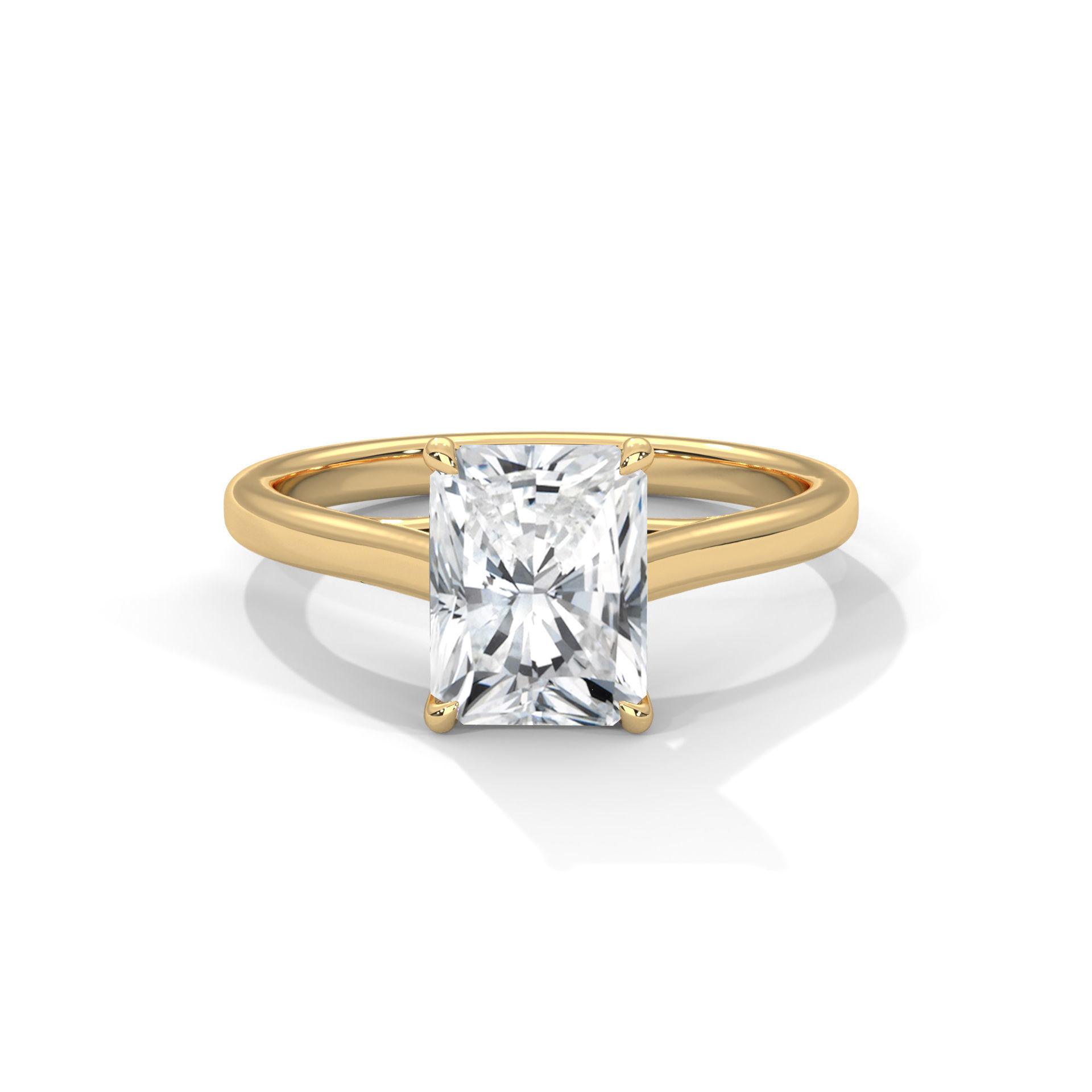 Radiant Mono Solitaire ring with 360 view animation 3D print model_1