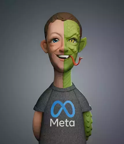 Mark Zuckerberg Funny Meme 3D print model