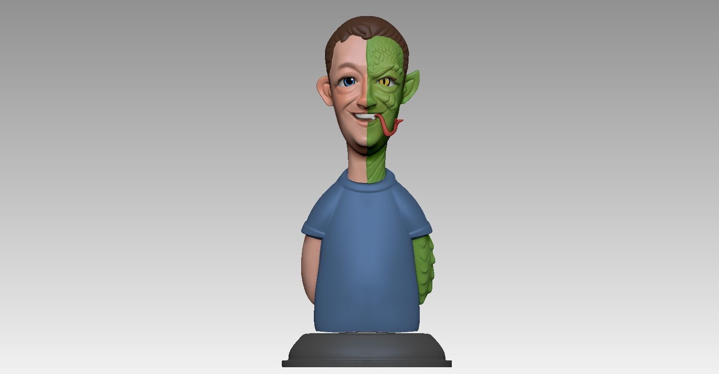 Mark Zuckerberg Funny Meme 3D print model_1