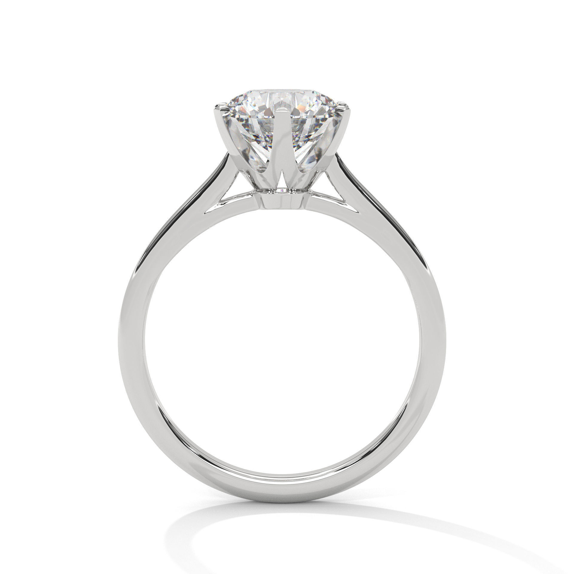 Mono Solitaire ring with 360 view animation 3D print model_6