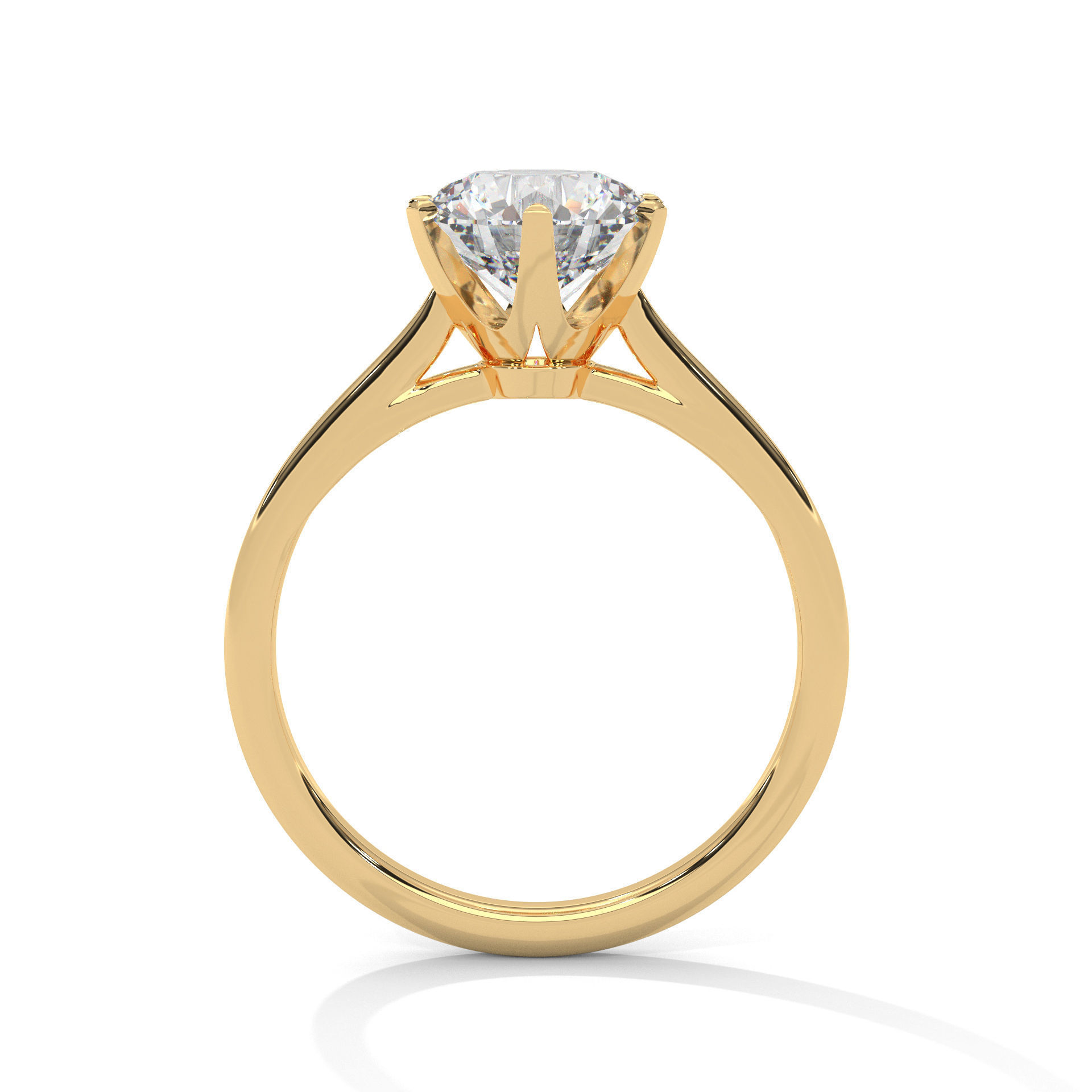 Mono Solitaire ring with 360 view animation 3D print model_7