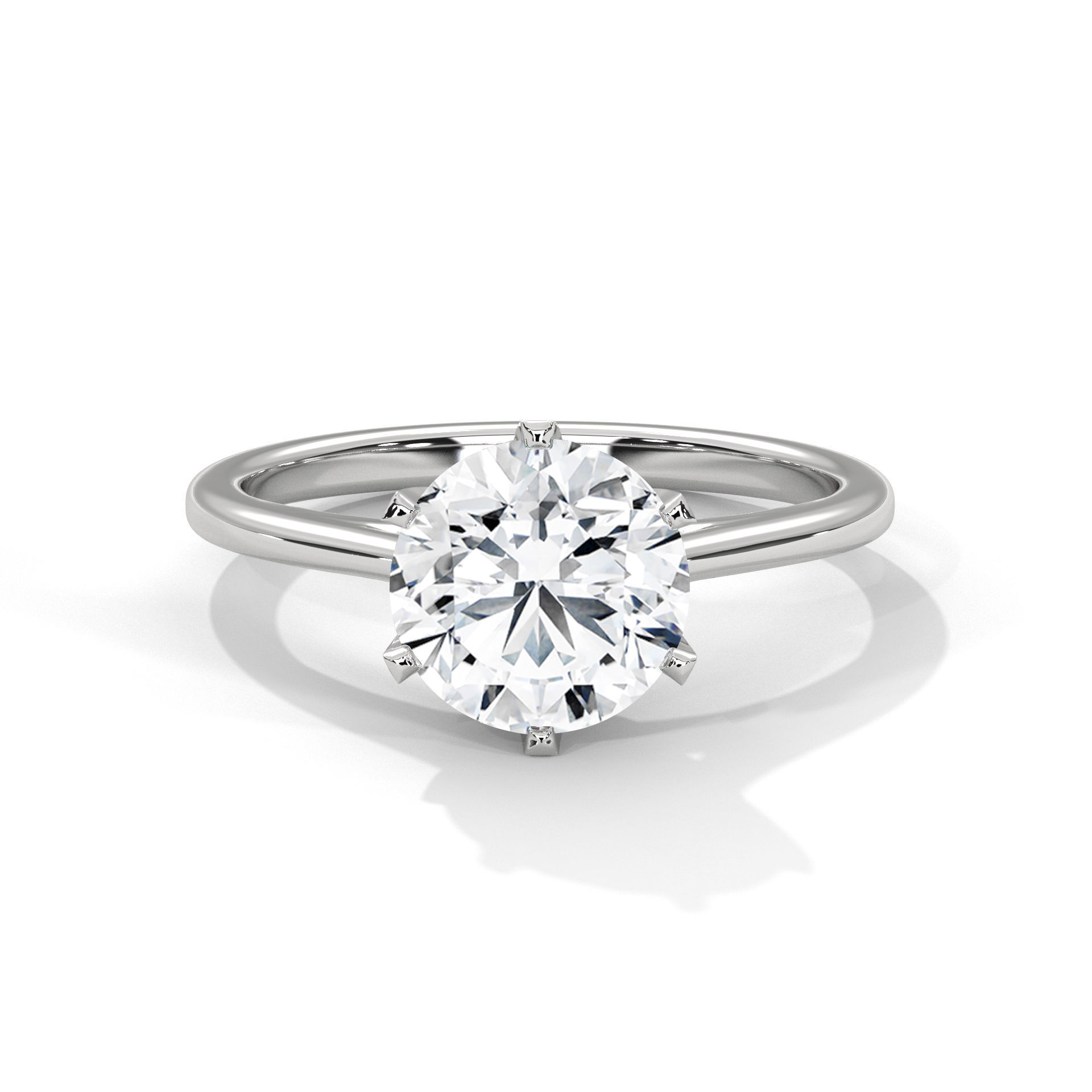 Mono Solitaire ring with 360 view animation 3D print model_2