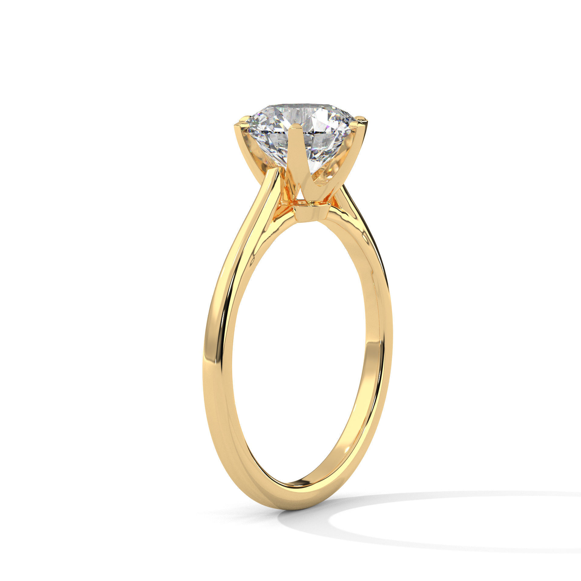 Mono Solitaire ring with 360 view animation 3D print model_5
