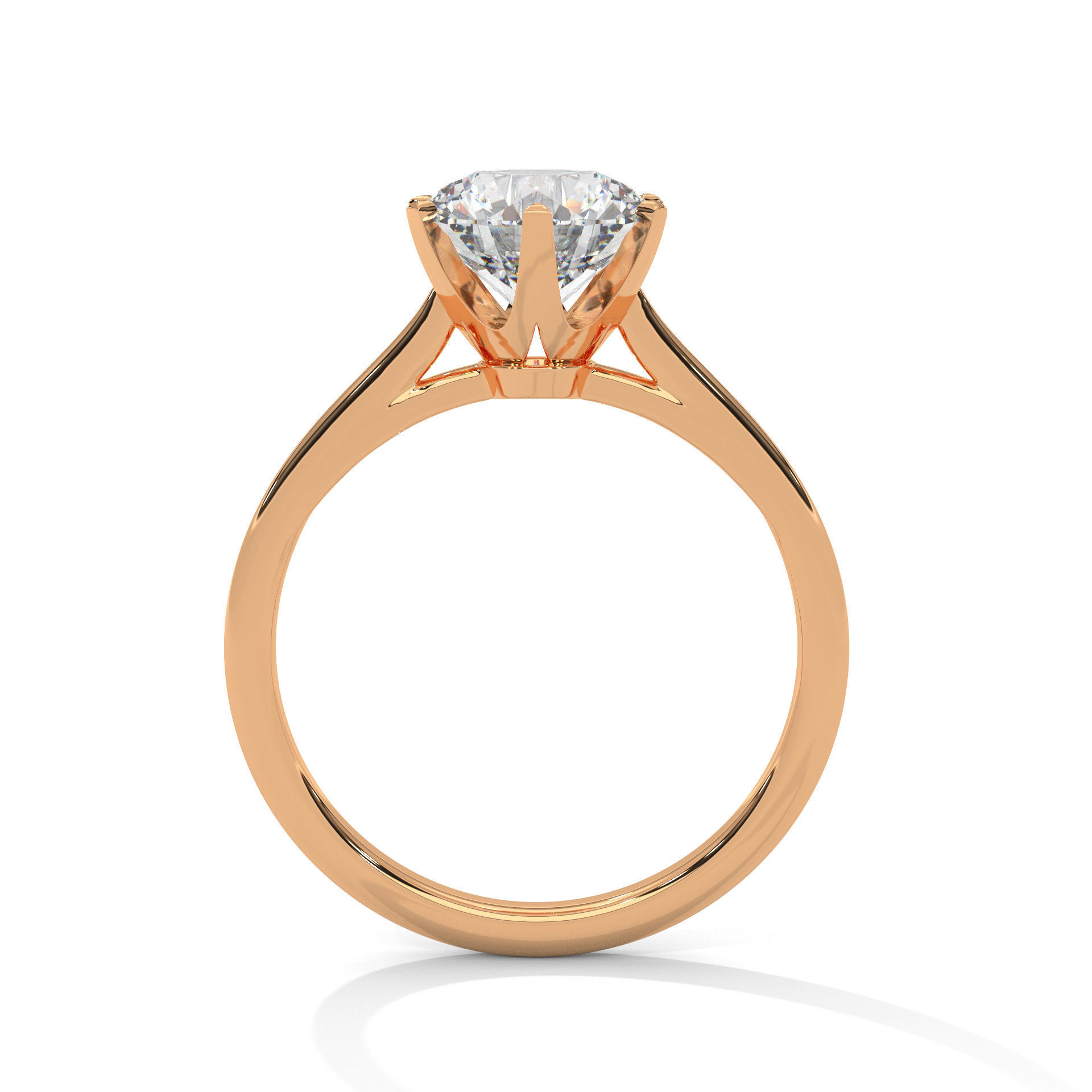 Mono Solitaire ring with 360 view animation 3D print model_8