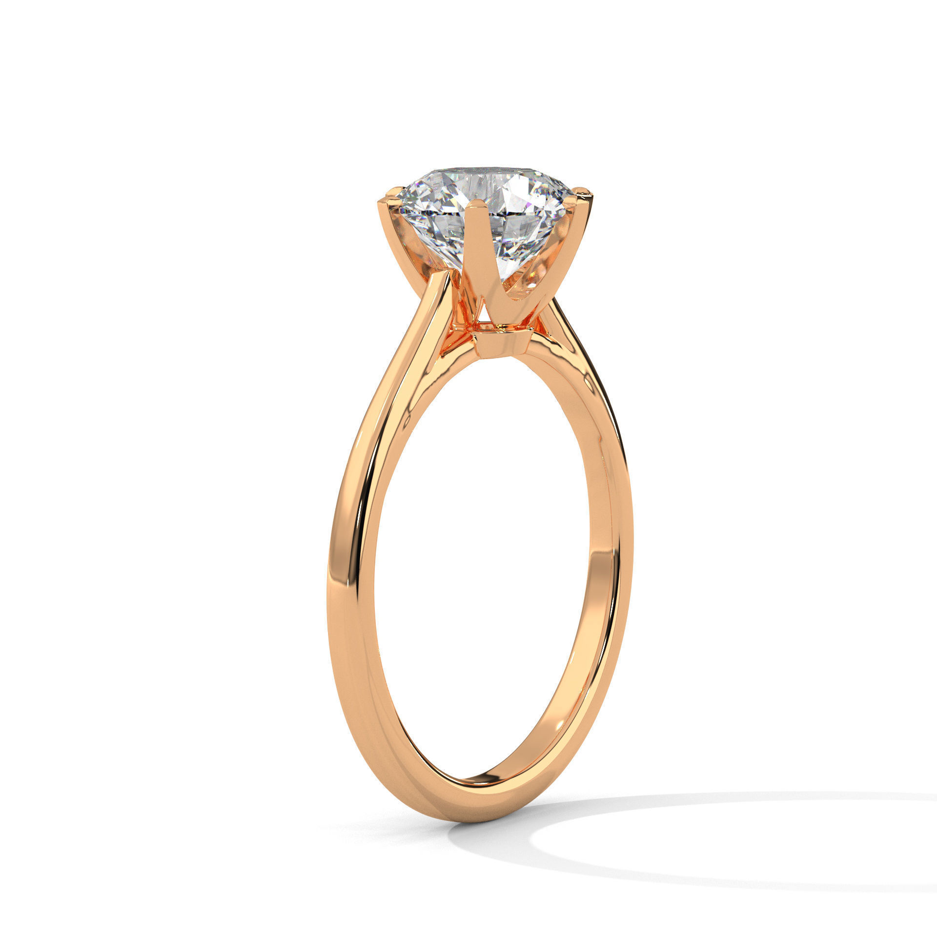 Mono Solitaire ring with 360 view animation 3D print model_4