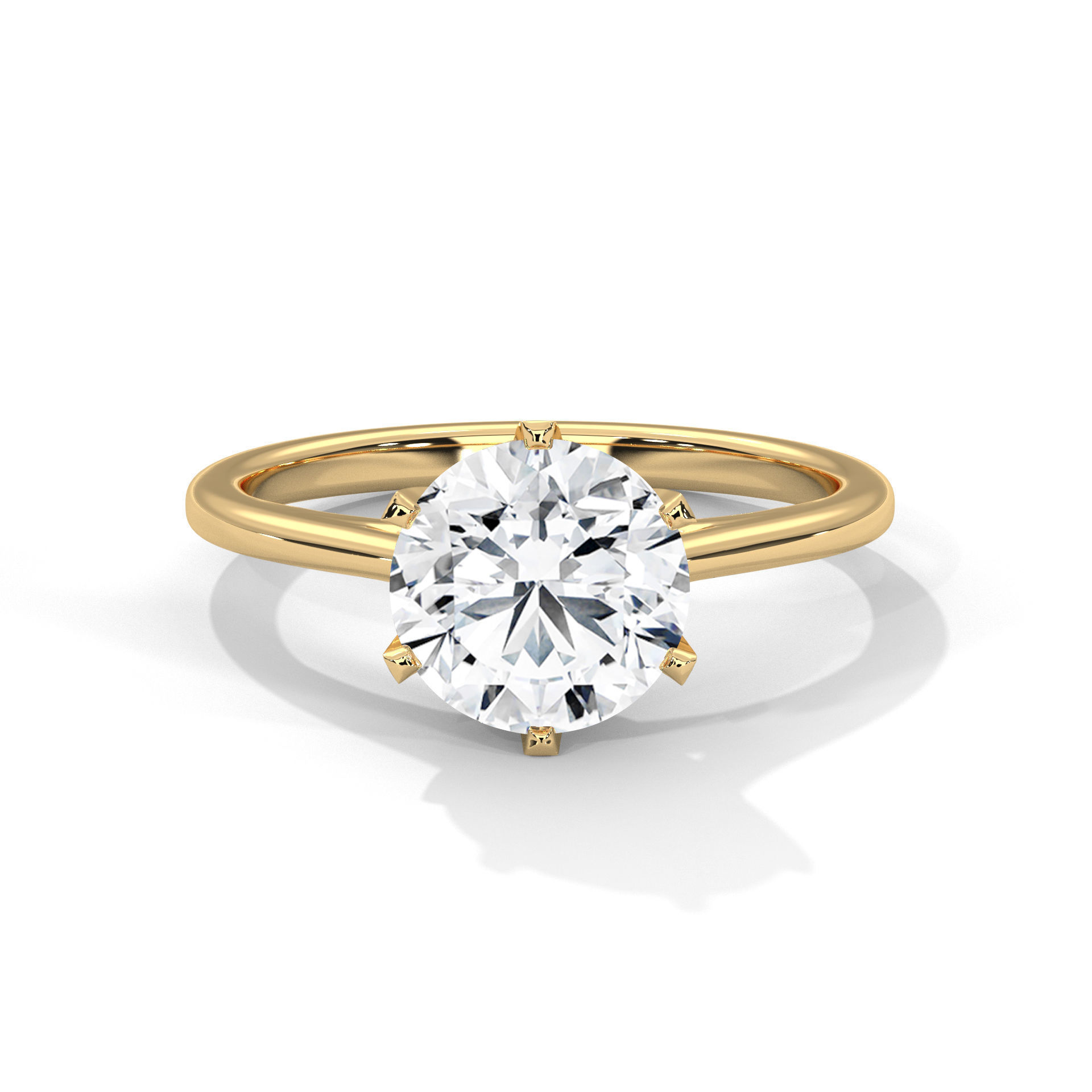 Mono Solitaire ring with 360 view animation 3D print model_1