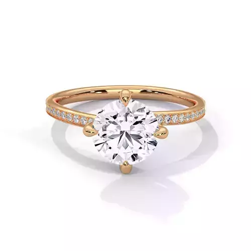 Solitaire ring with 360 view animation