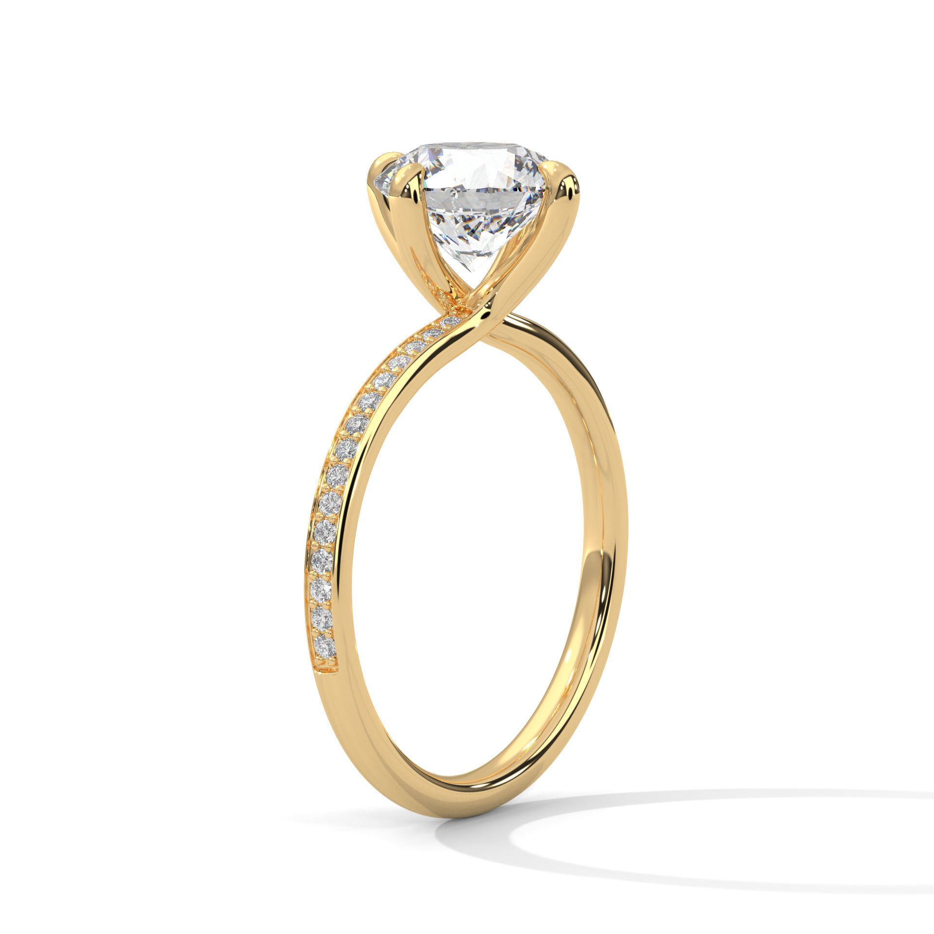 Solitaire ring with 360 view animation 3D print model_3