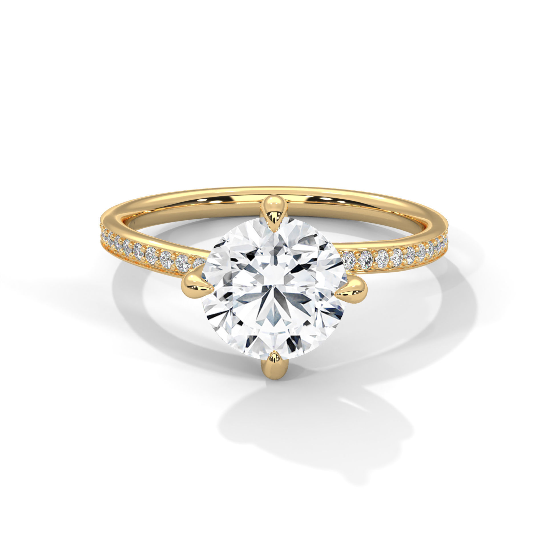 Solitaire ring with 360 view animation 3D print model_1