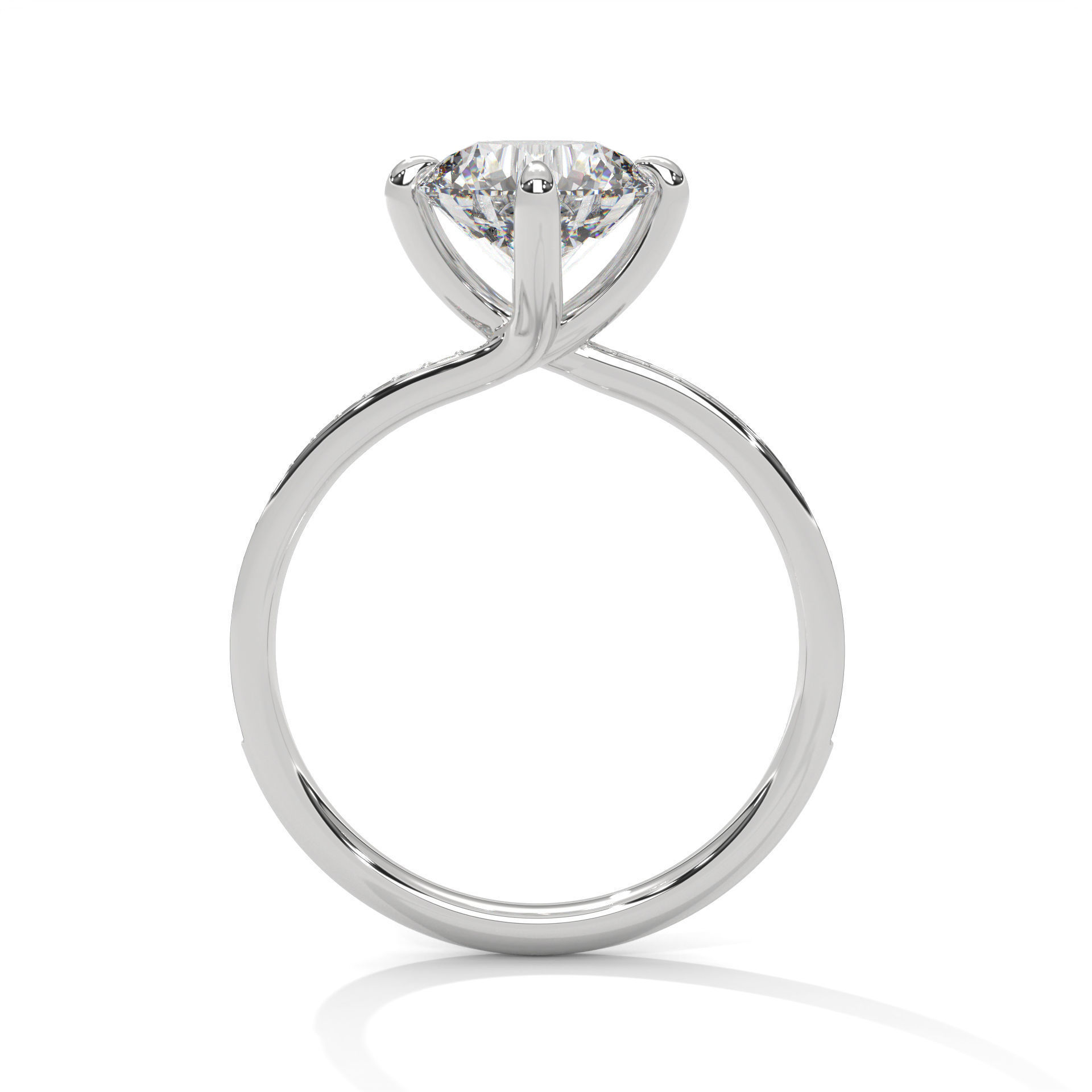Solitaire ring with 360 view animation 3D print model_6