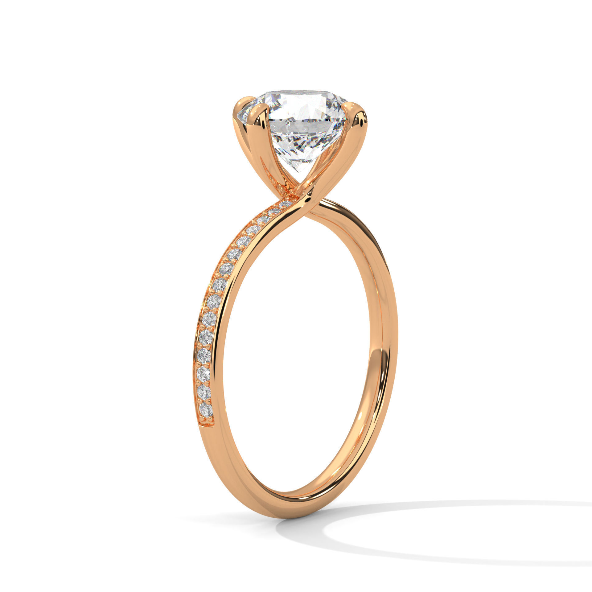 Solitaire ring with 360 view animation 3D print model_5