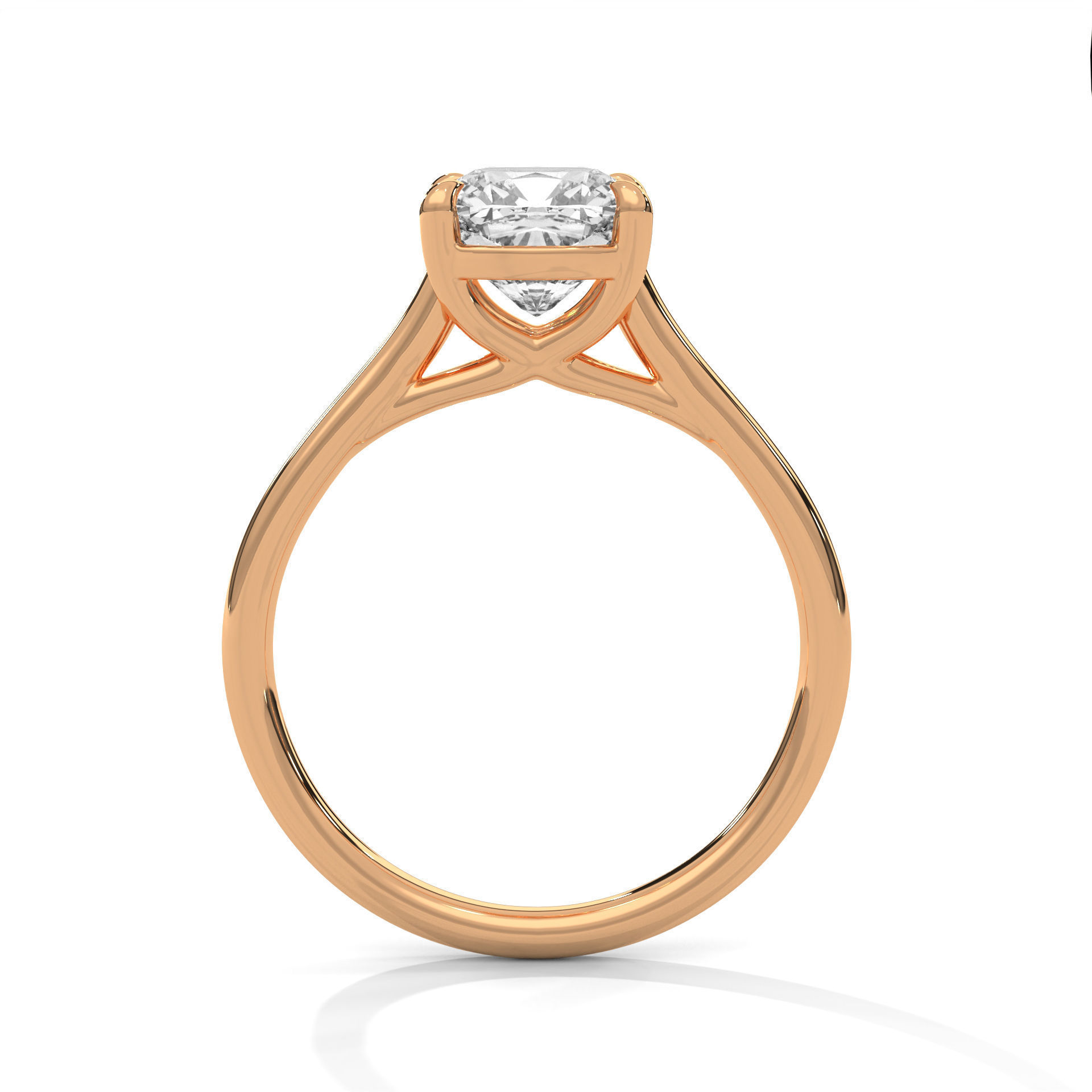 Mono Solitaire ring with 360 view animation 3D print model_3